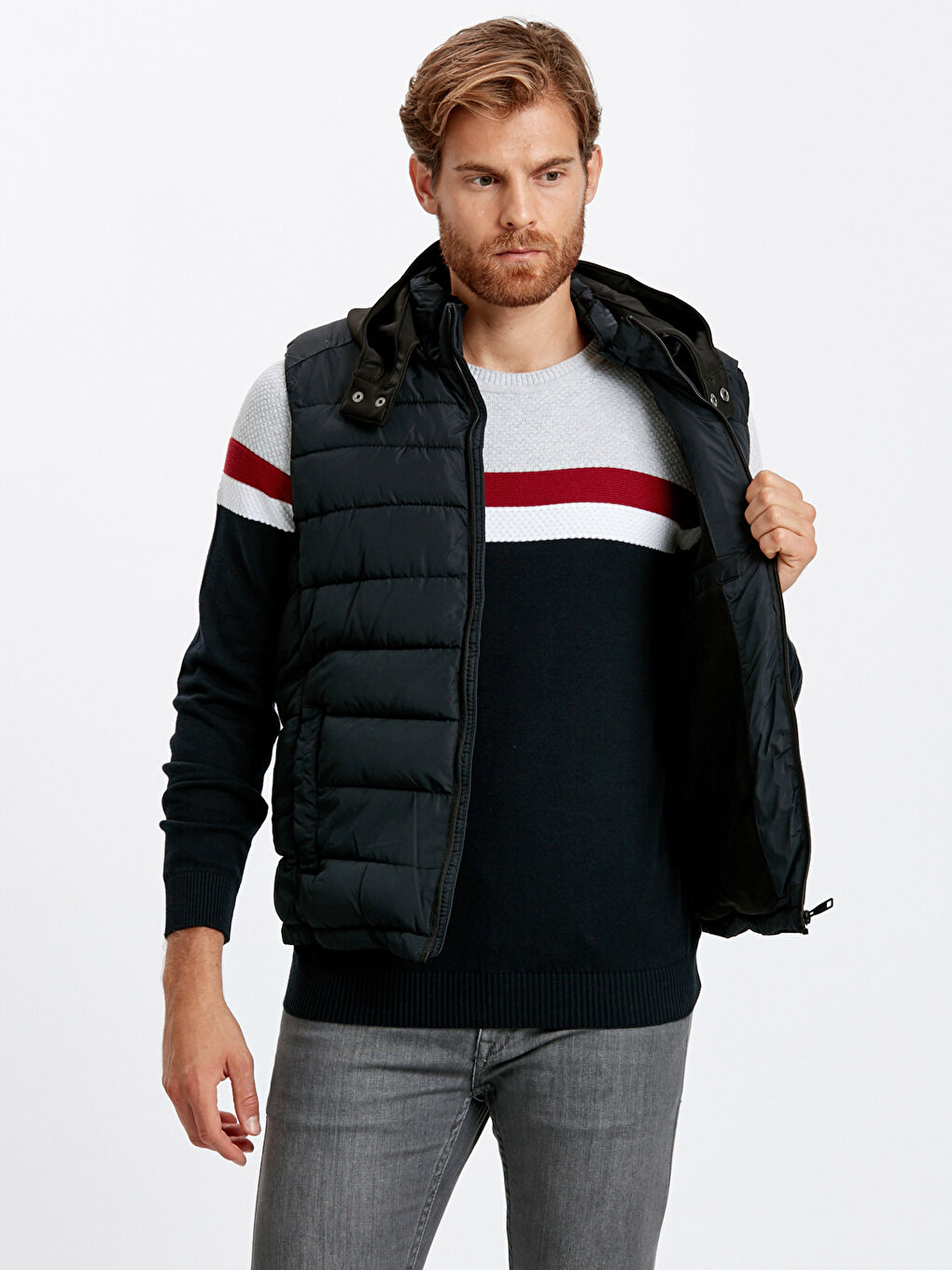 Koyu Lacivert Yelek-1