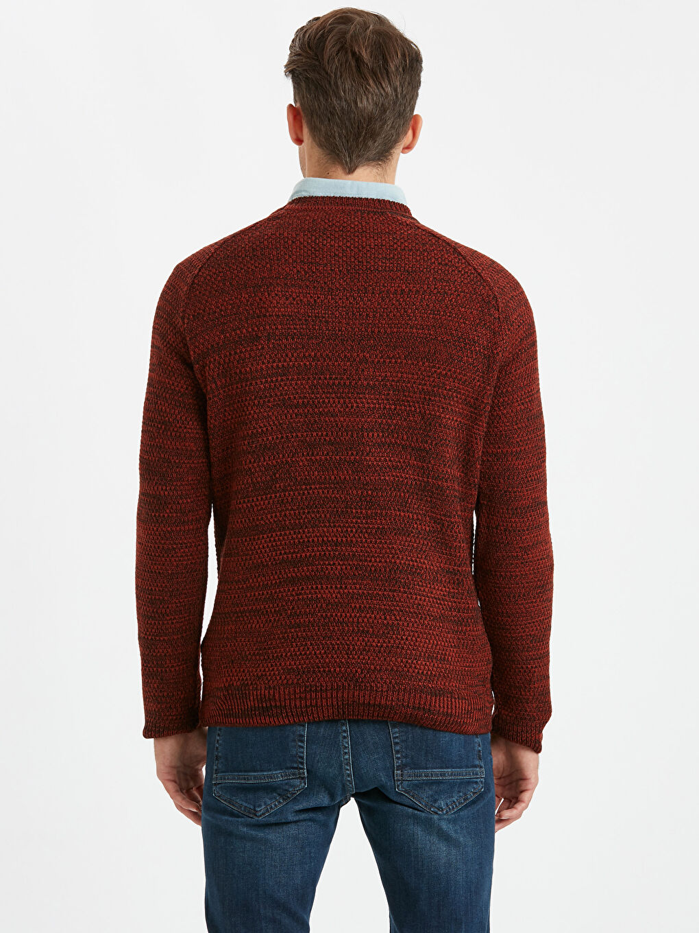 Светр з круглим вирізом горловини з трикотажу-1