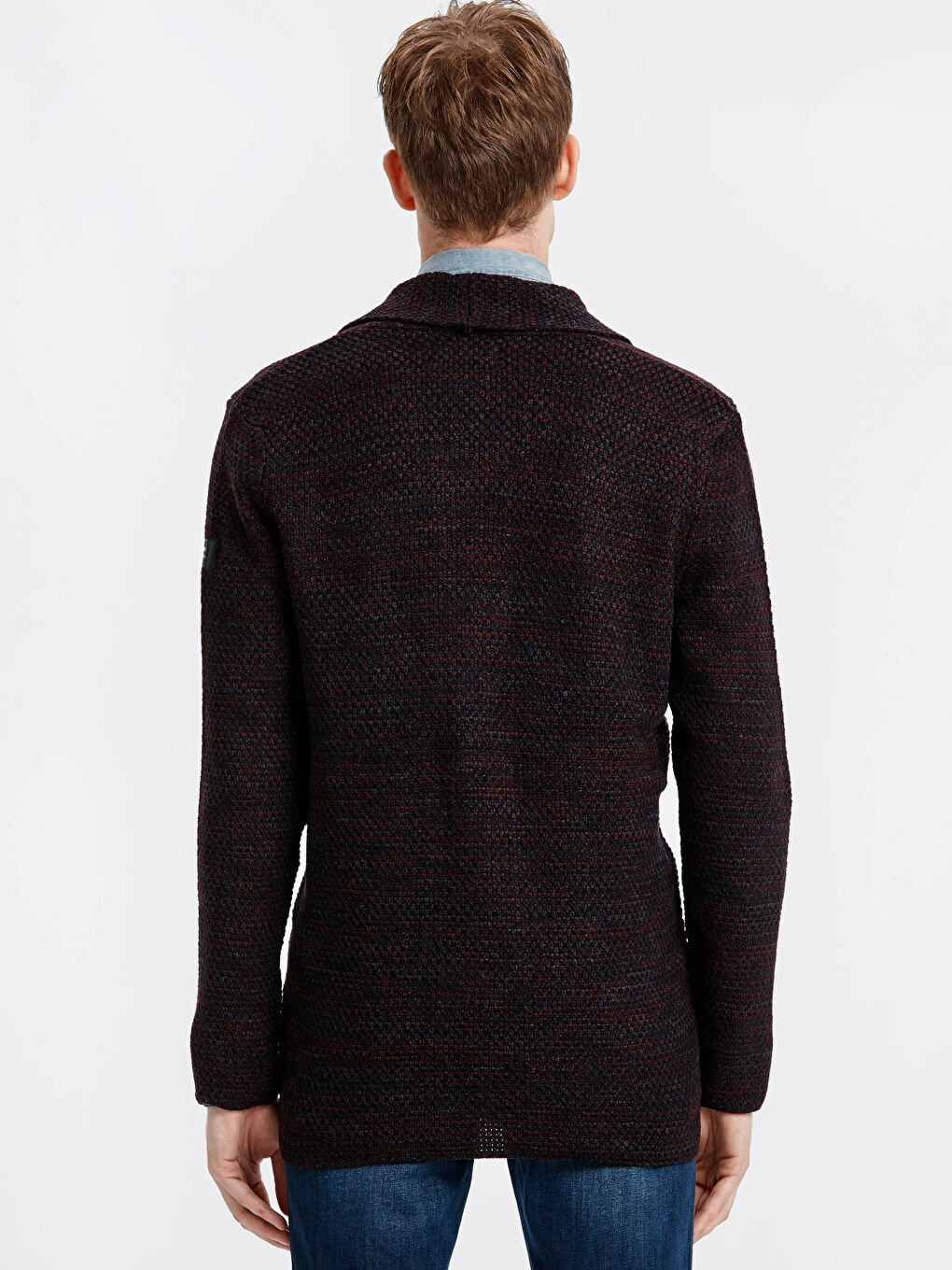 Man BORDEAUX Cardigan-1