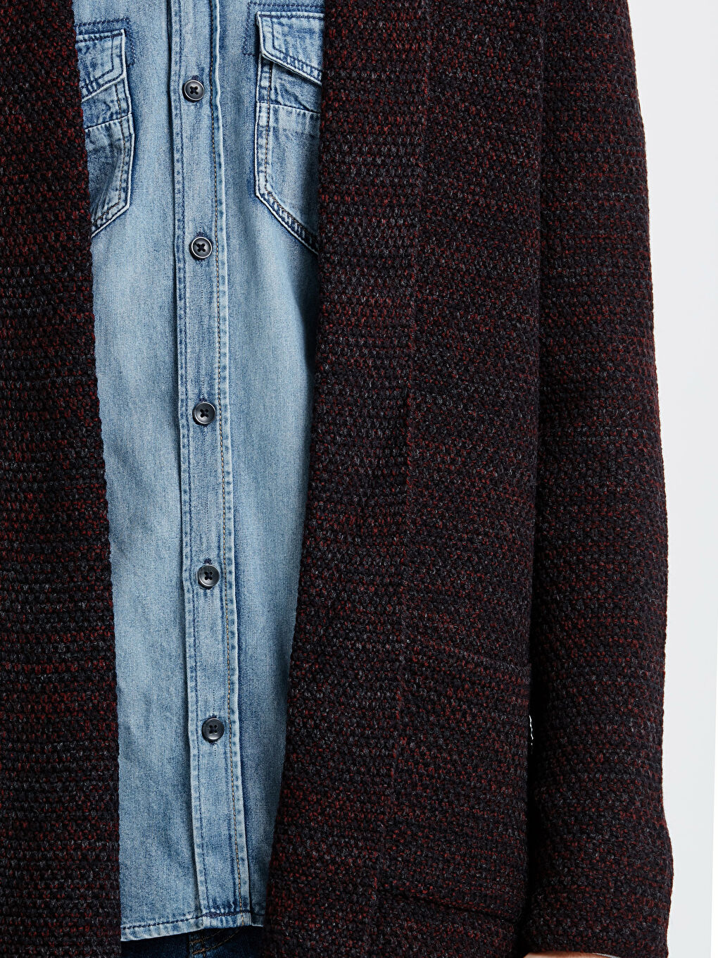 Man BORDEAUX Cardigan-3