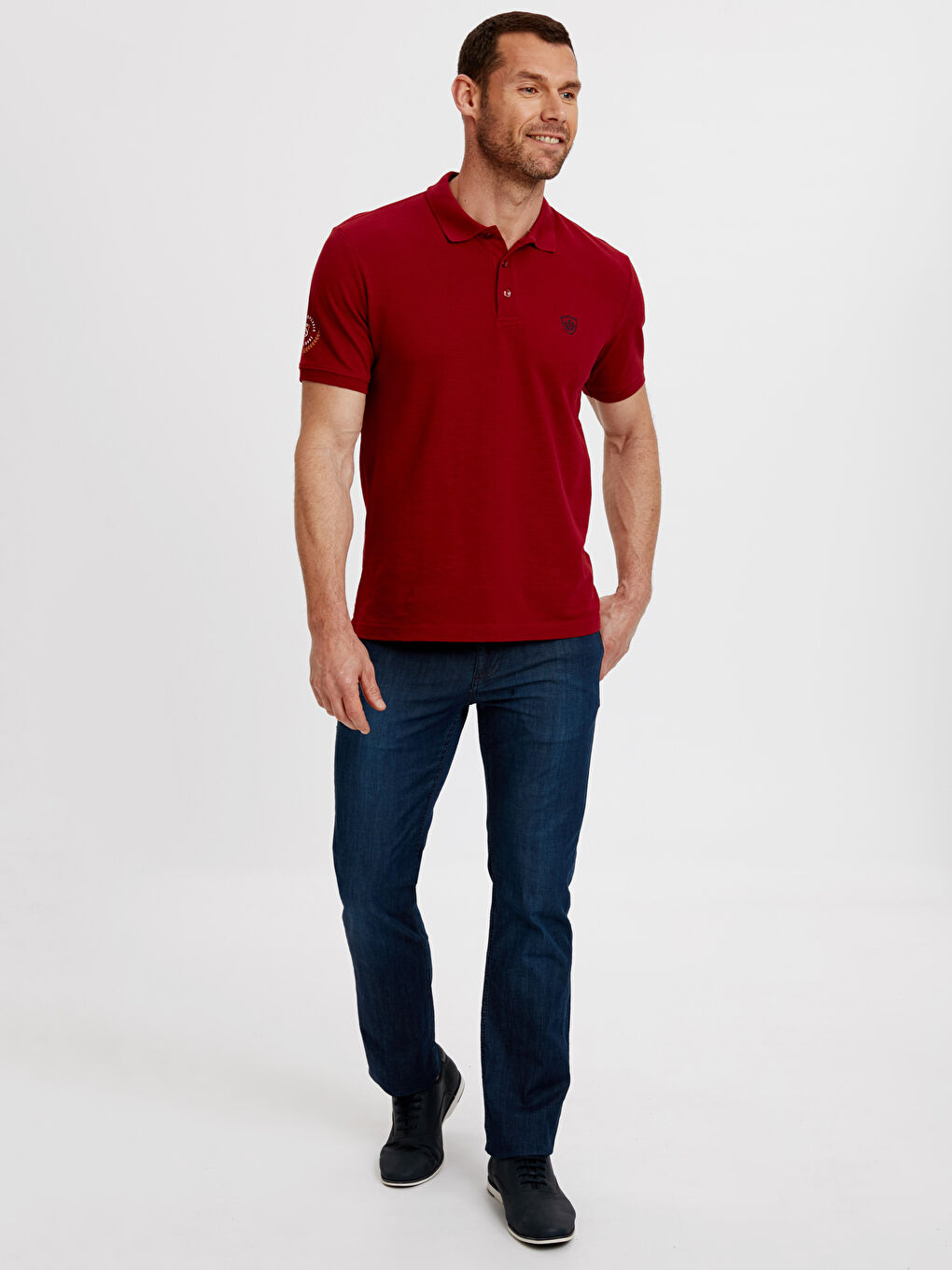 Mann BURGUND T-Shirt-2