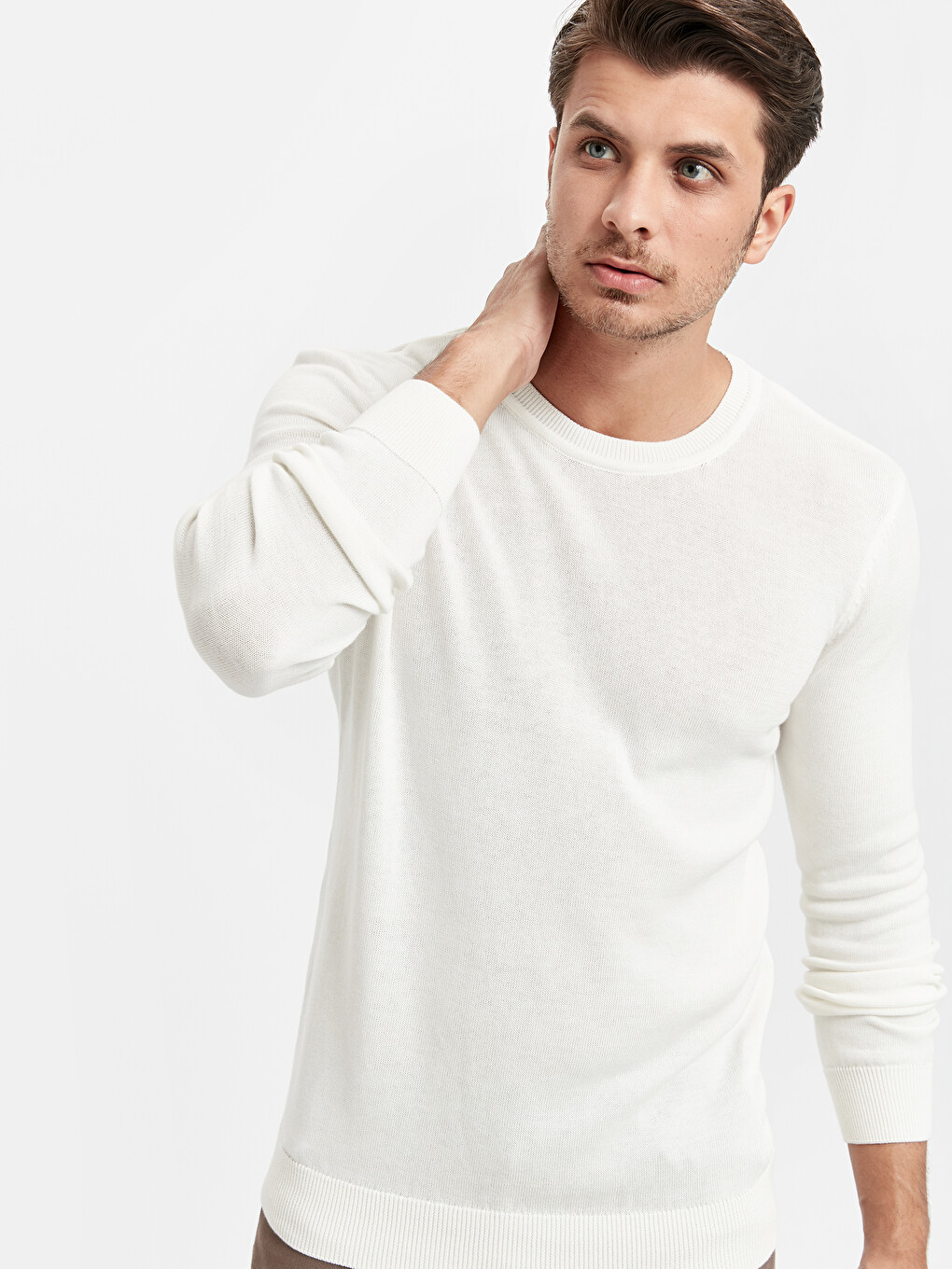 Crew Neck Men's Knitwear Sweater