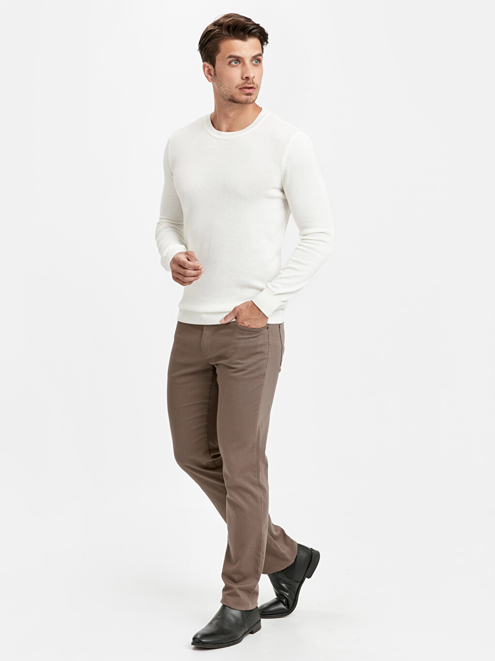 Crew Neck Men's Knitwear Sweater-2