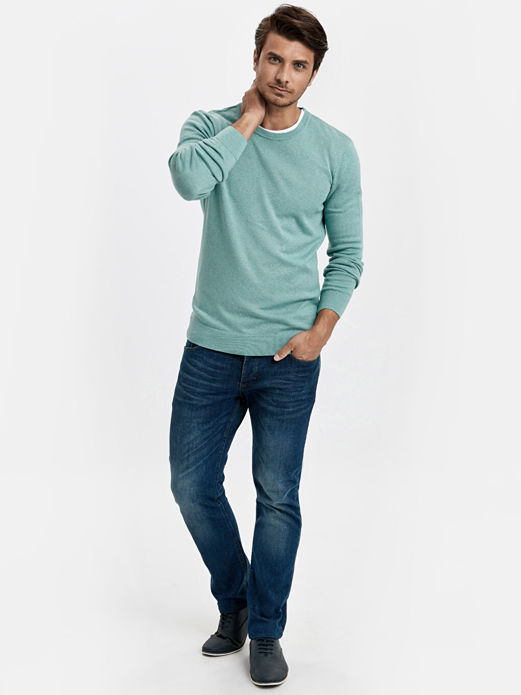 Crew Neck Men's Knitwear Sweater-2