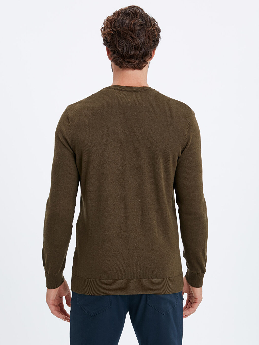 LCWAIKIKI Basic Man KHAKI Sweater -8W1832Z8-LAX