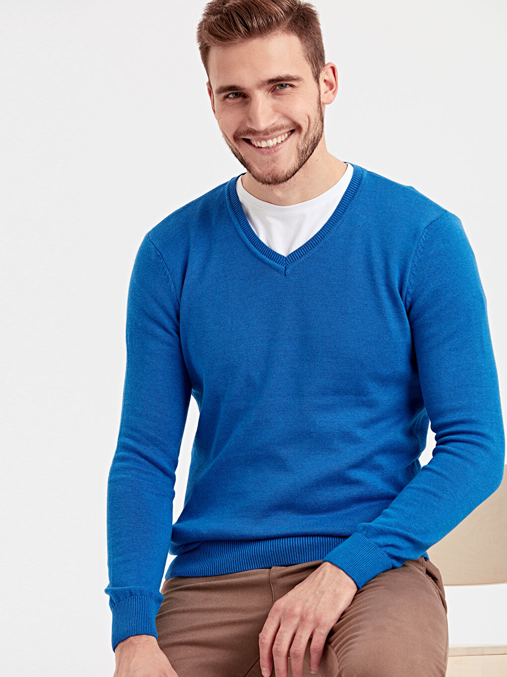 Pulover ALBASTRU Bărbat