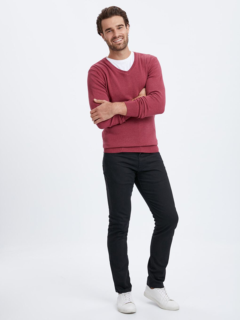 LCWAIKIKI Basic Mann ROSA Pullover -8W1840Z8-LCF