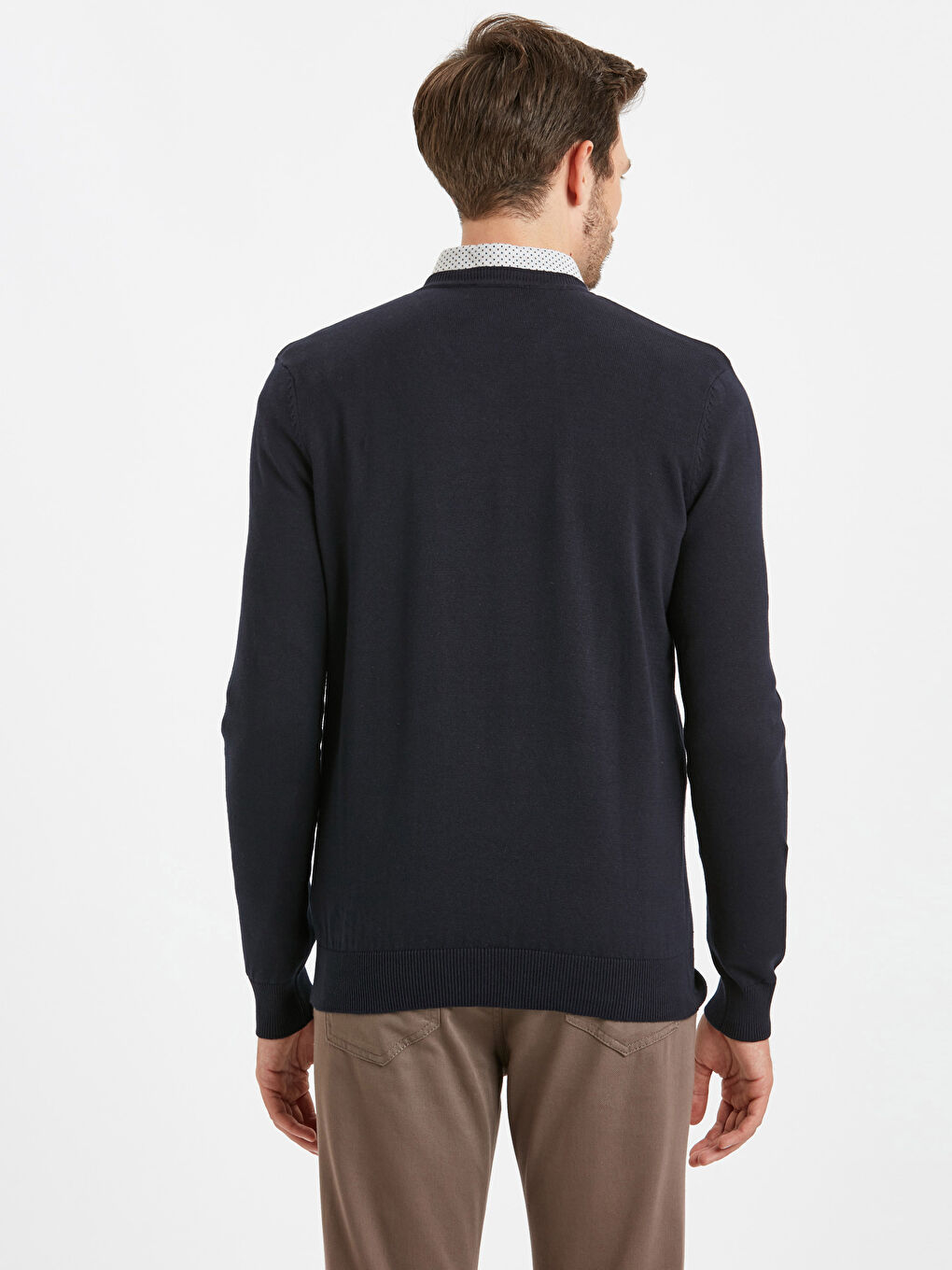 Чоловік ТЕМНО-СИНІЙ Светр-1