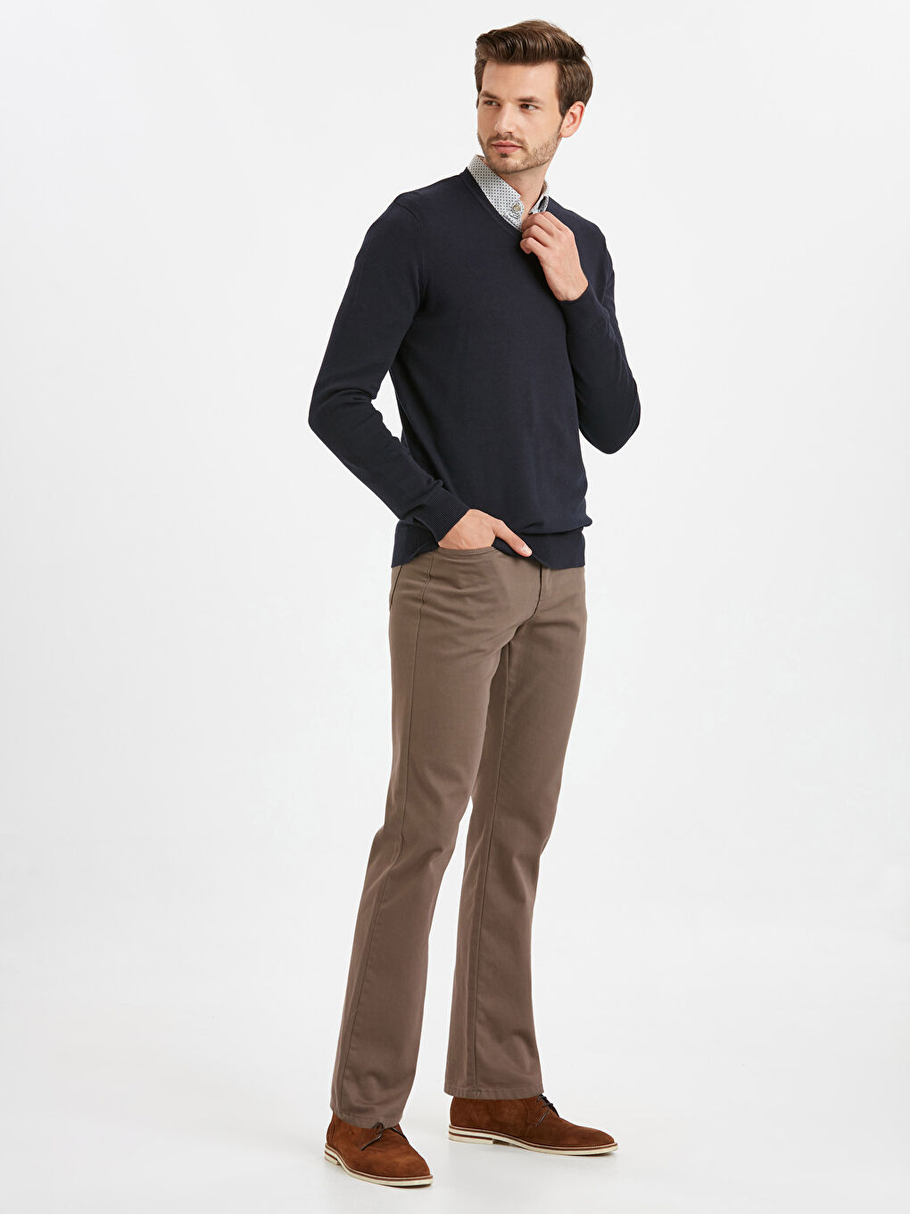 Чоловік ТЕМНО-СИНІЙ Светр-2