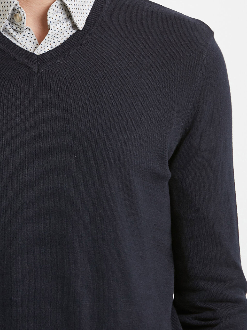 Чоловік ТЕМНО-СИНІЙ Светр-3