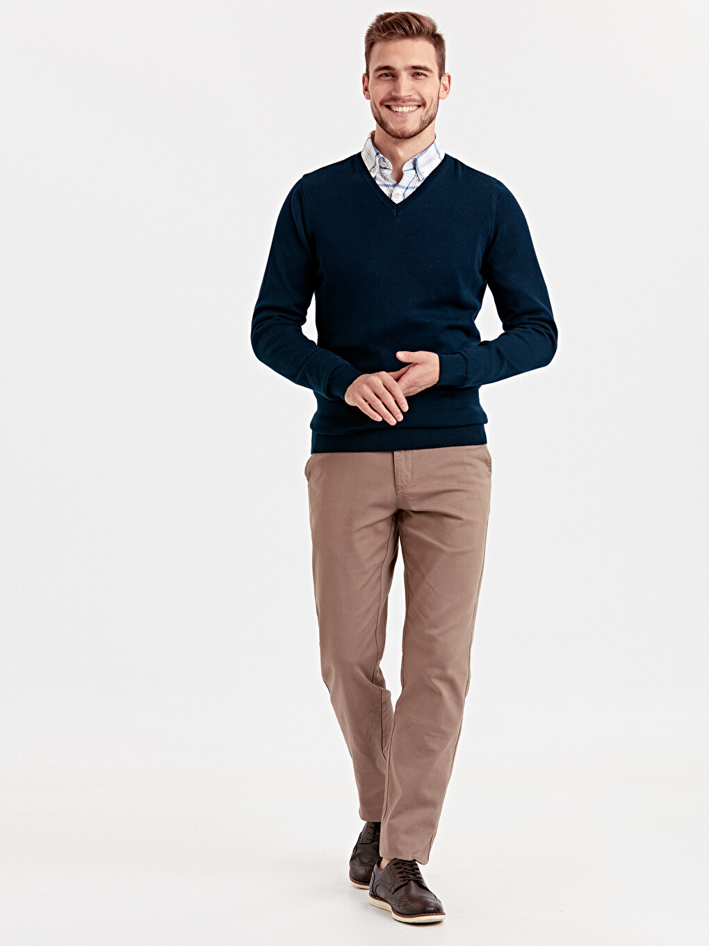 V Neck Men's Knitwear Sweater-2