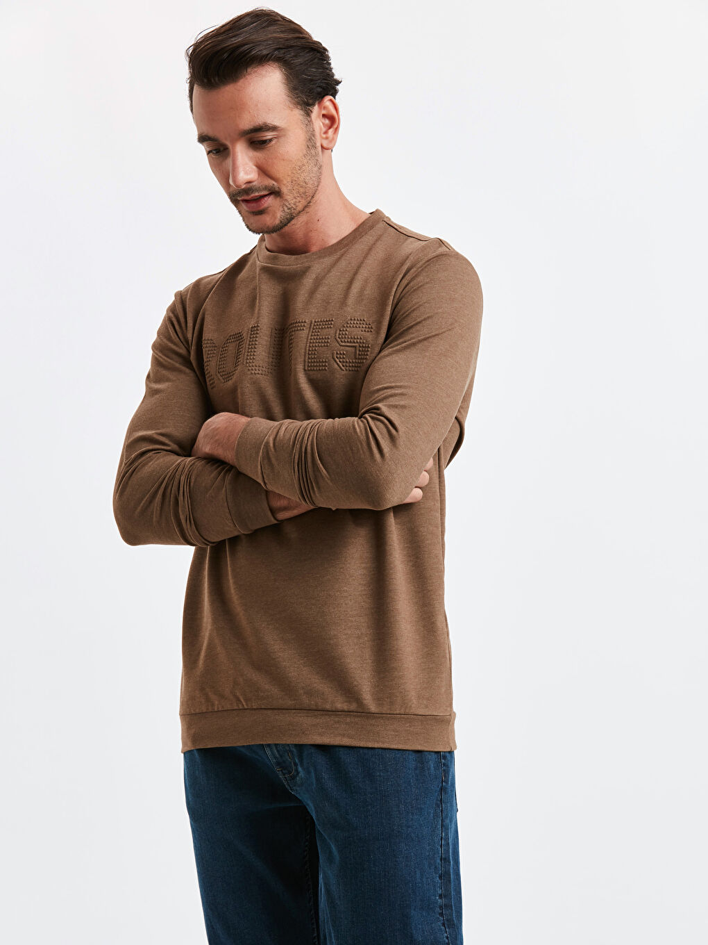 LCWAIKIKI Classic Man BROWN T-Shirt -8W2043Z8-DVB