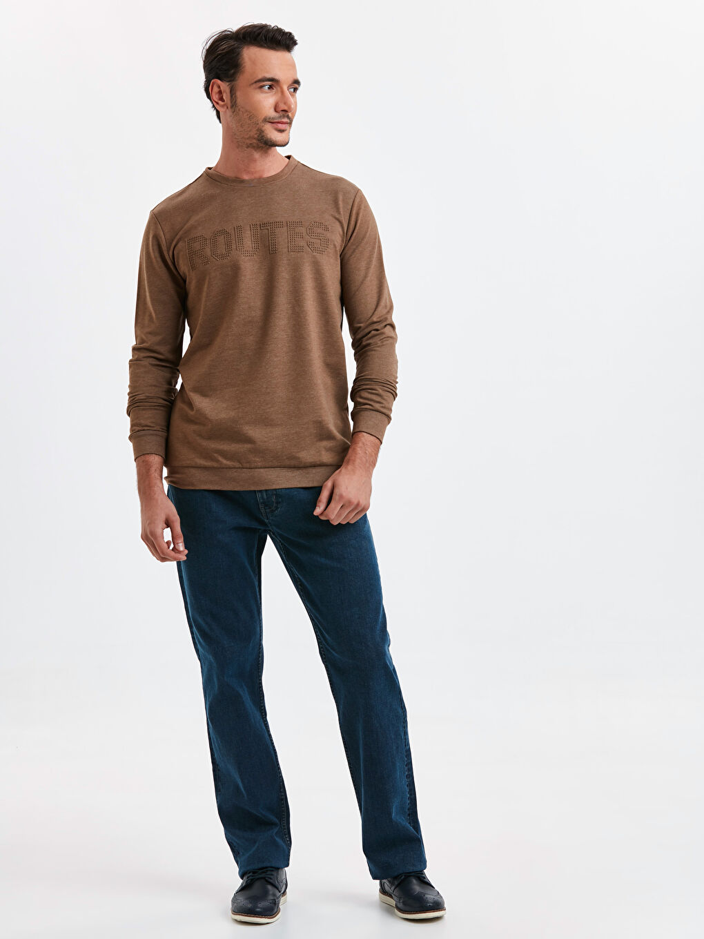 LCWAIKIKI Classic Man BROWN T-Shirt -8W2043Z8-DVB