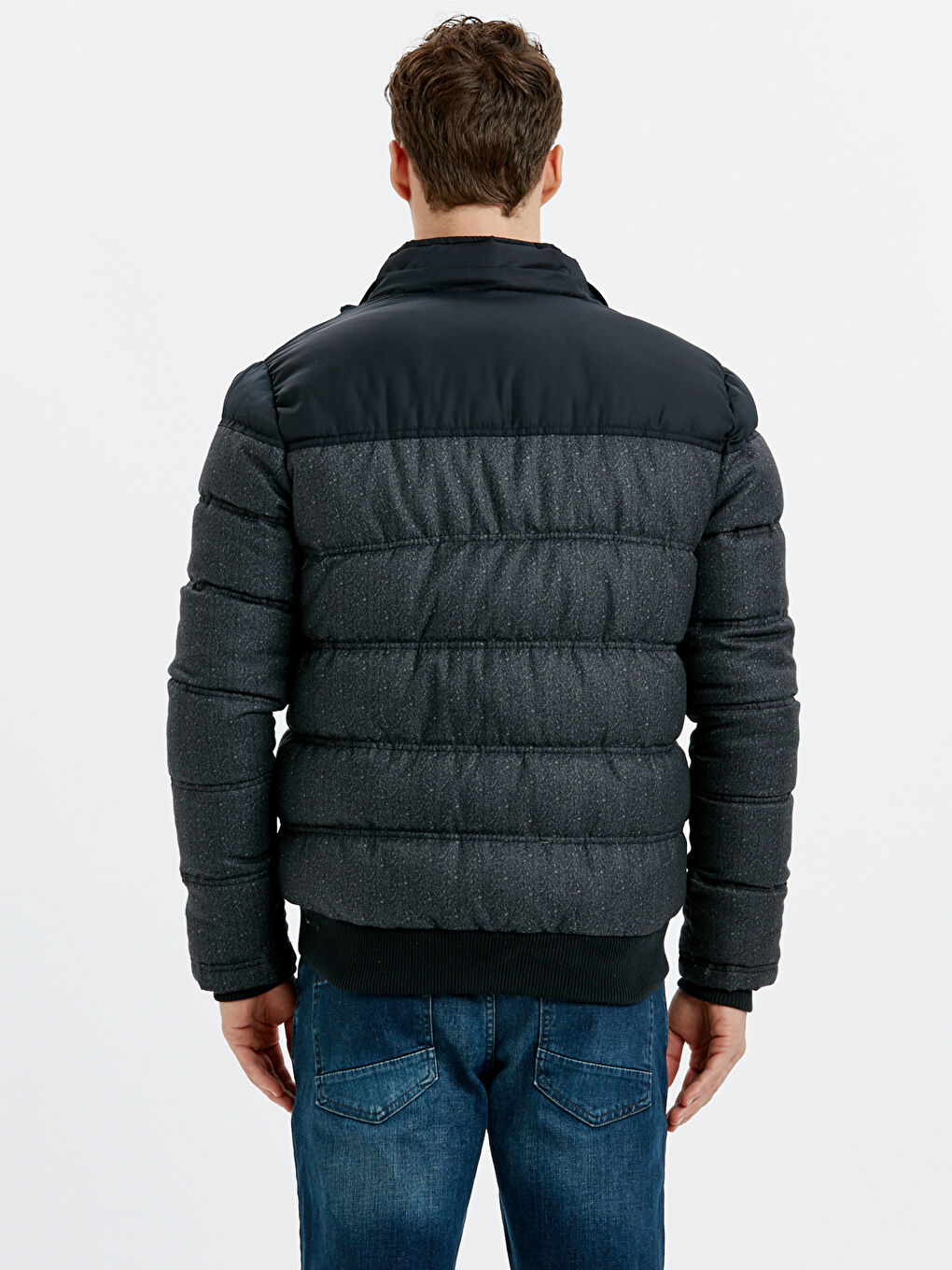 Antrasit Erkek Şişme Mont-3