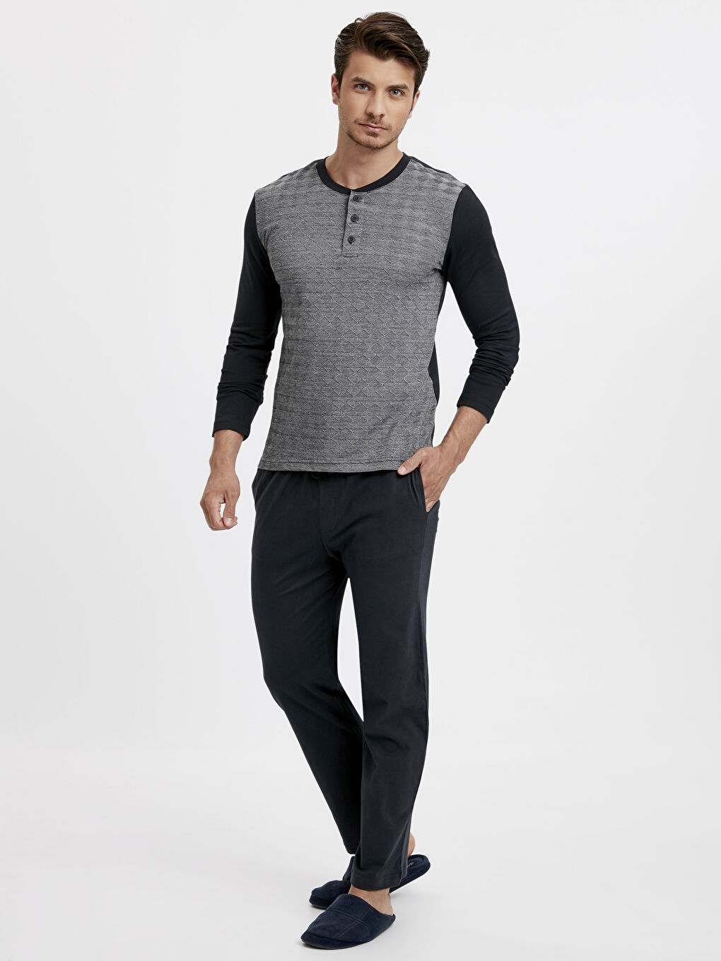 Mann DUNKELBLAU Pyjama-Set