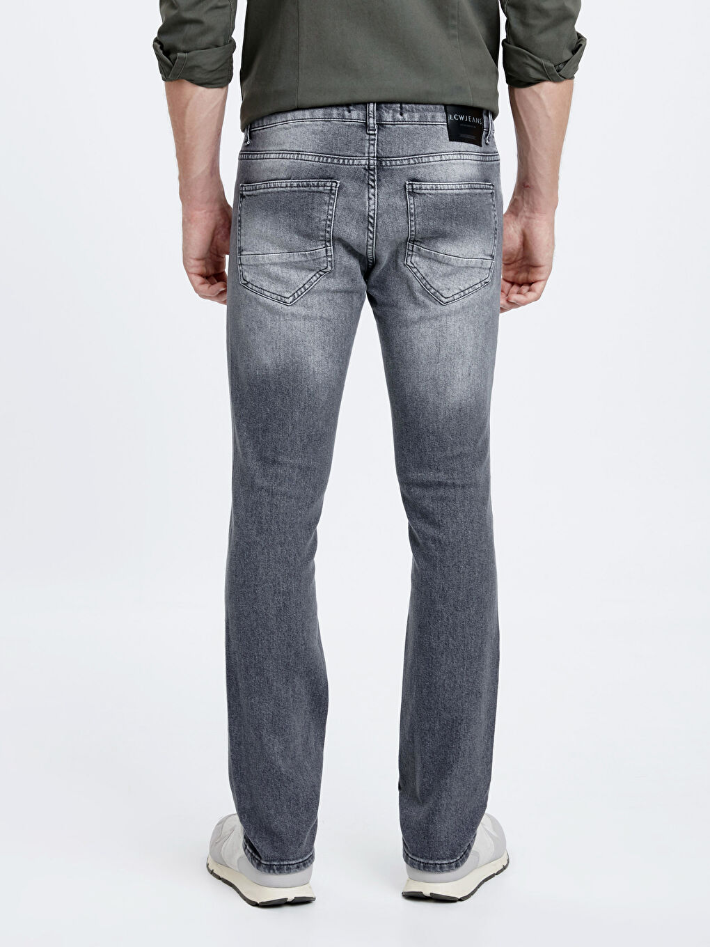 Gri Rodeo Jean Pantolon-2