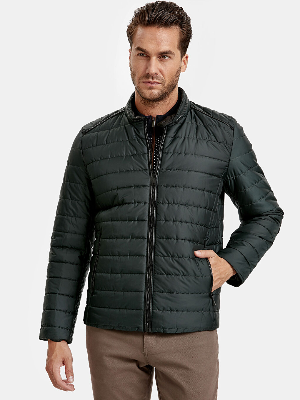 LCWAIKIKI Classic Man GREEN Puffer Coat -8W2500Z8-KRZ