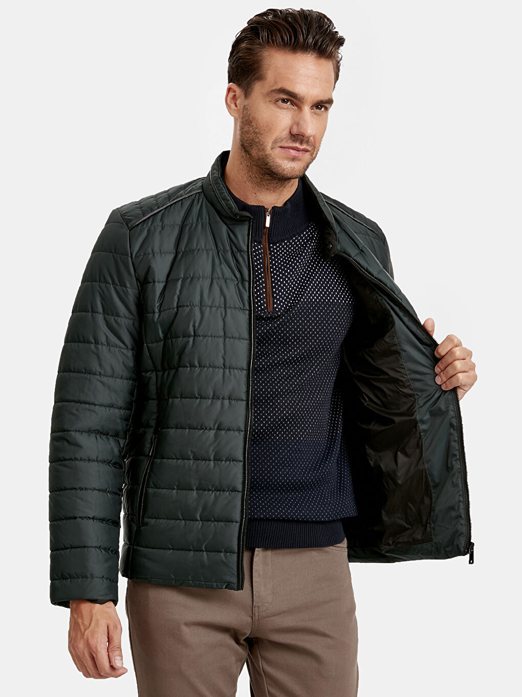 LCWAIKIKI Classic Man GREEN Puffer Coat -8W2500Z8-KRZ