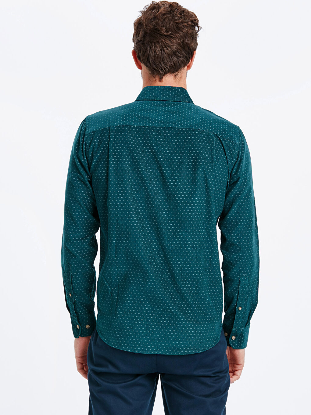 Regular Fit Uzun Kollu Kadife Erkek Gömlek-1