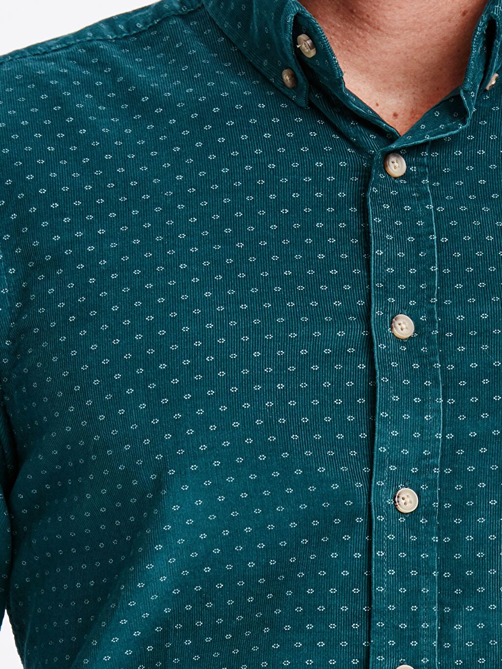 Regular Fit Uzun Kollu Kadife Erkek Gömlek-3