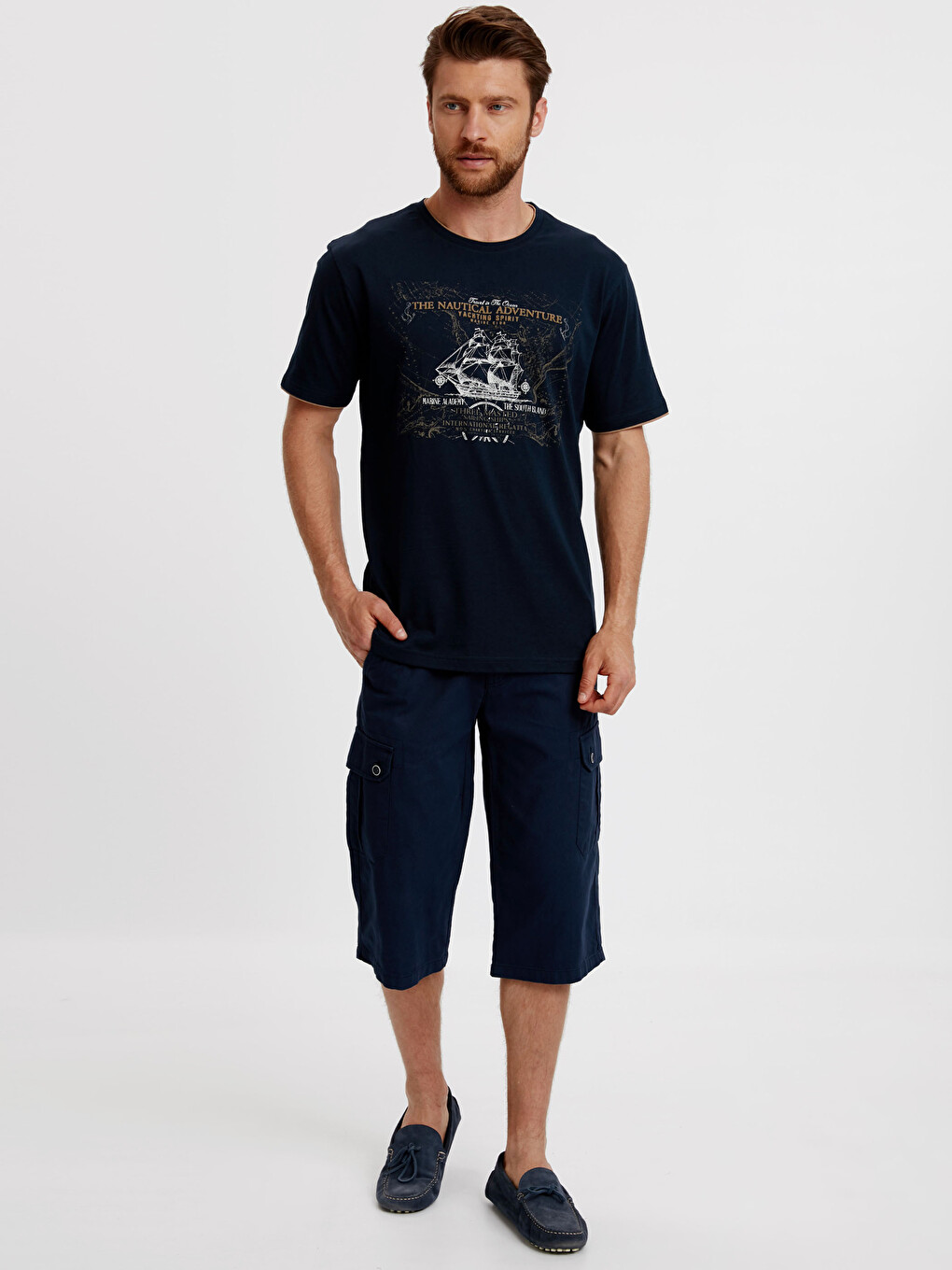 Man Navy T-Shirt-2