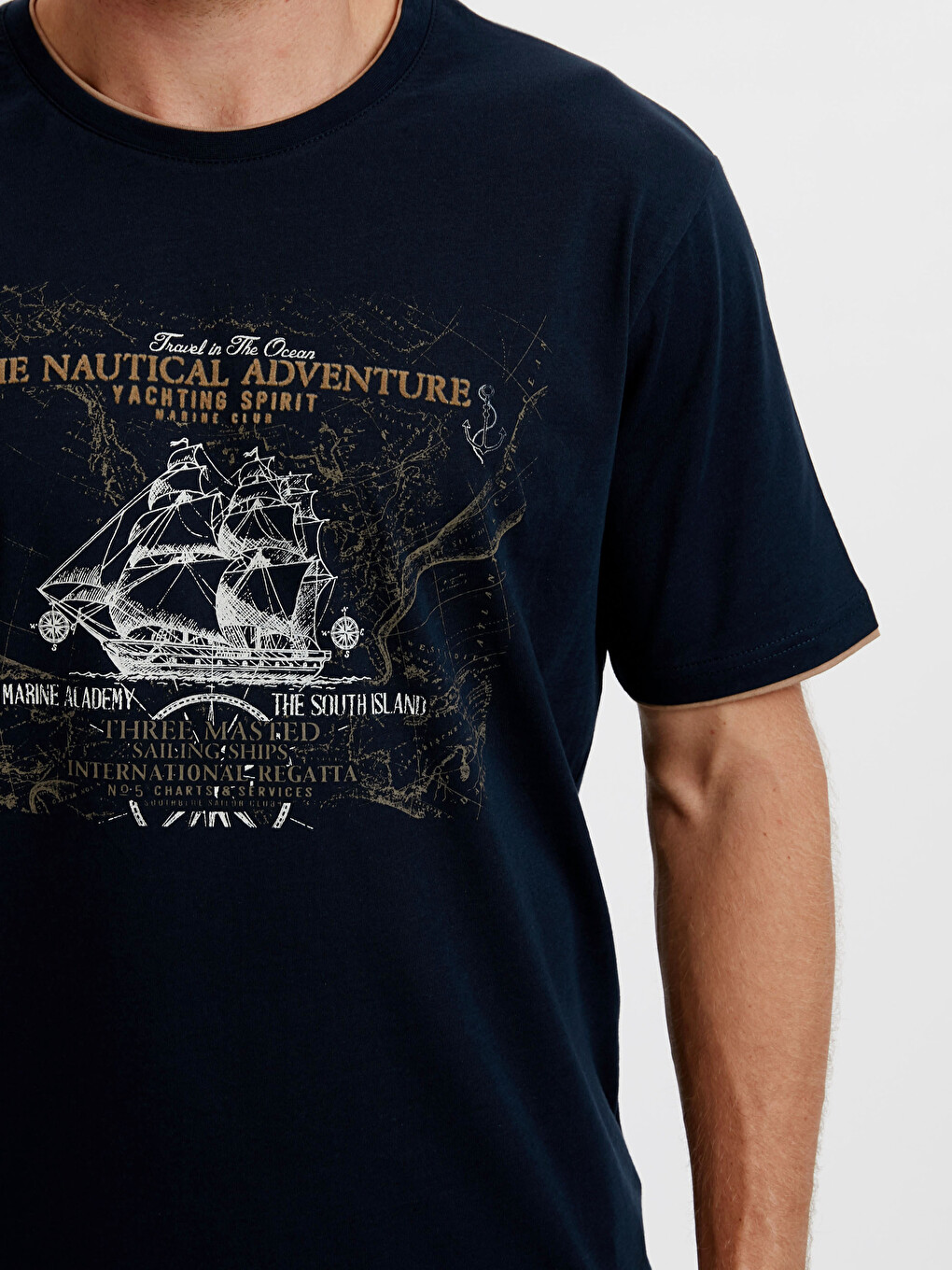 Man Navy T-Shirt-3
