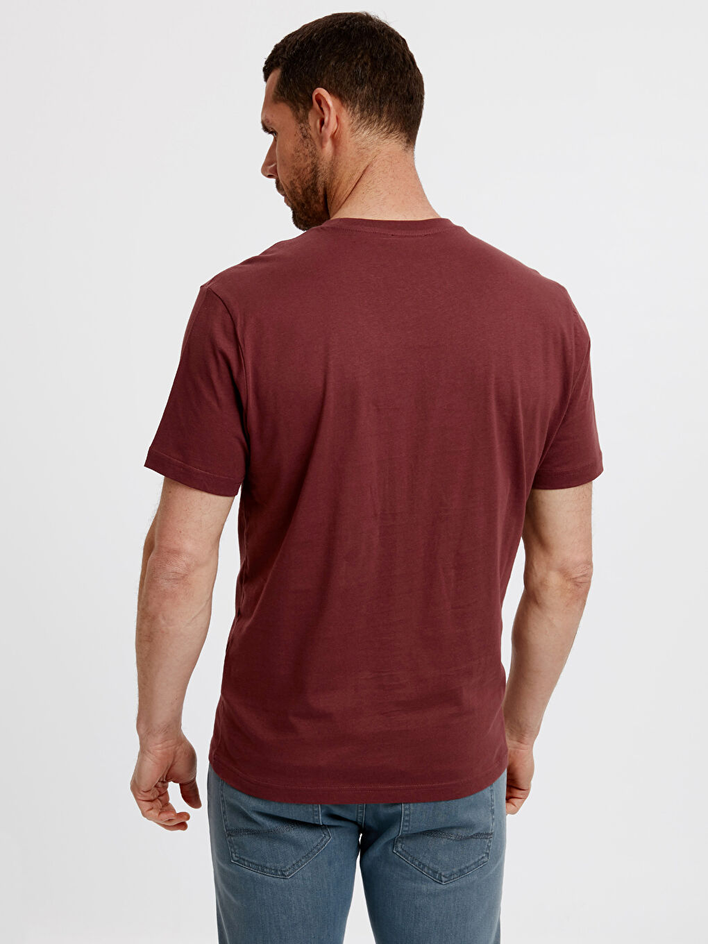 Pembe Marsala Tişört-1