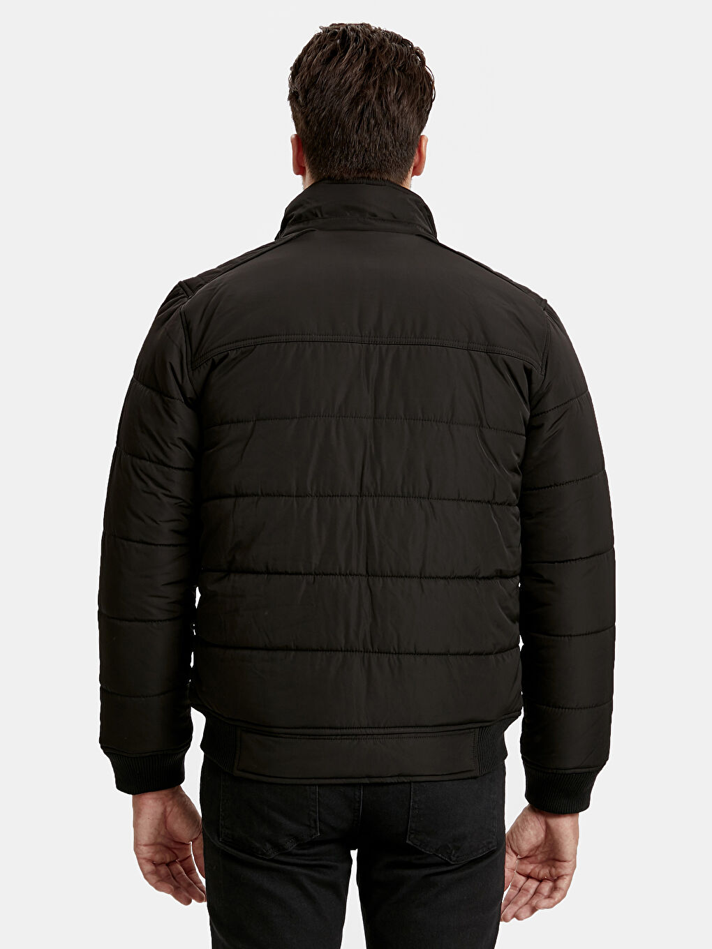 Standard Fit Funnel Neck Men's Puffer Coat-2