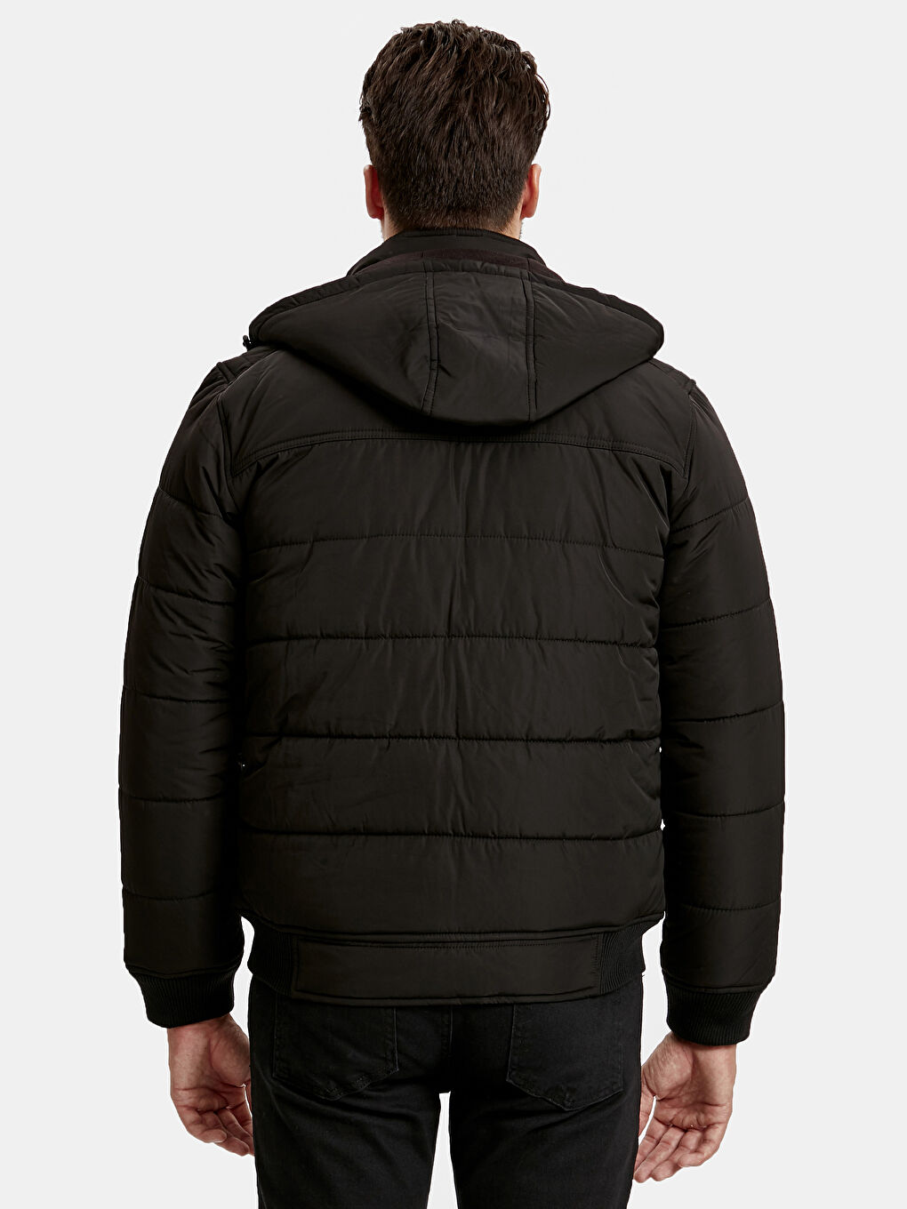Standard Fit Funnel Neck Men's Puffer Coat-3