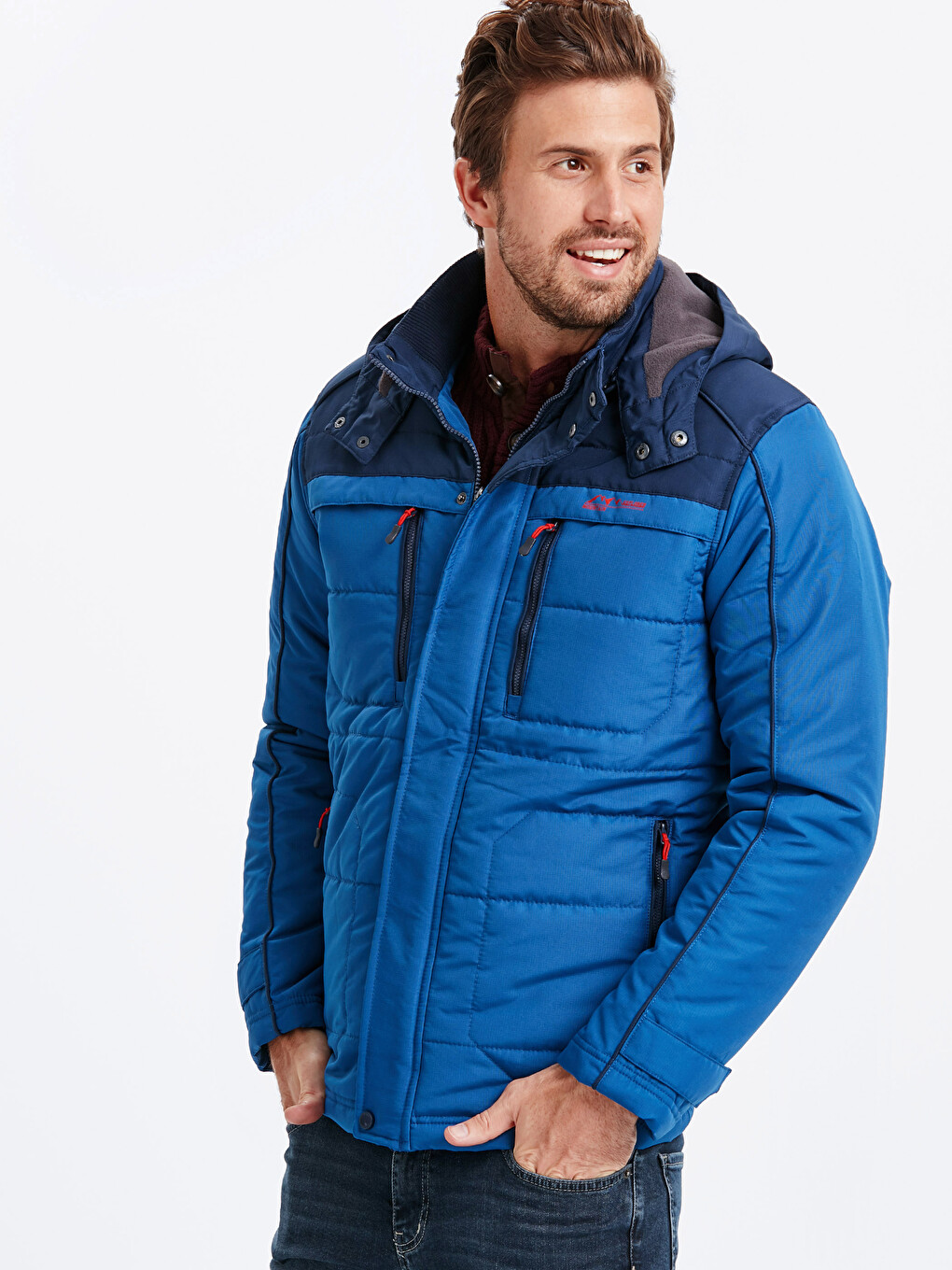 LCW OUTDOOR Man Petrol Puffer Coat - 8W2705Z8-MDZ | LC Waikiki