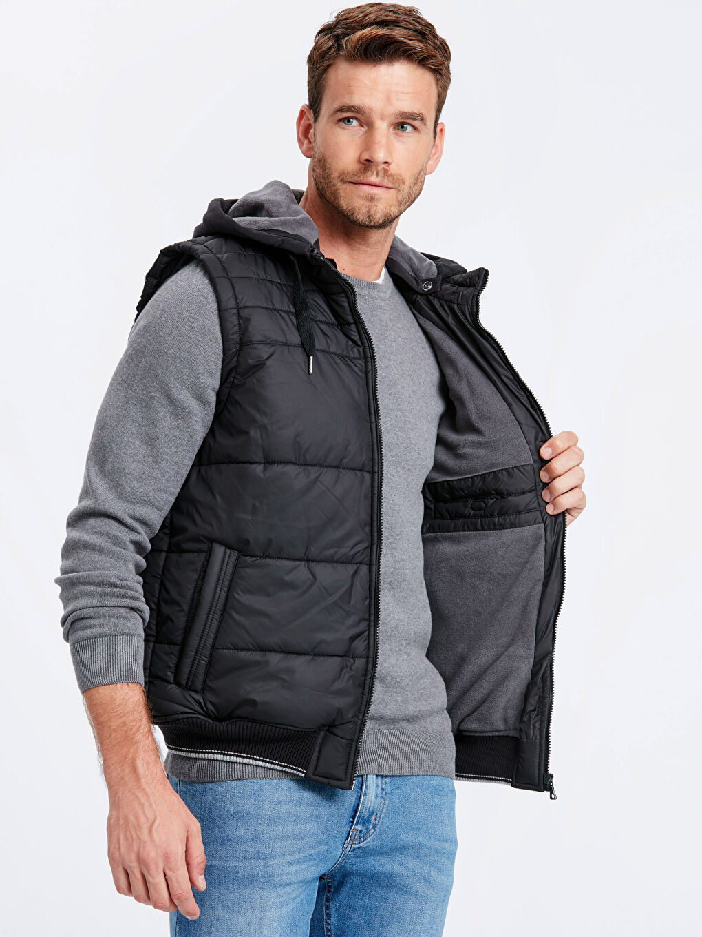 Man BLACK Waistcoat-1