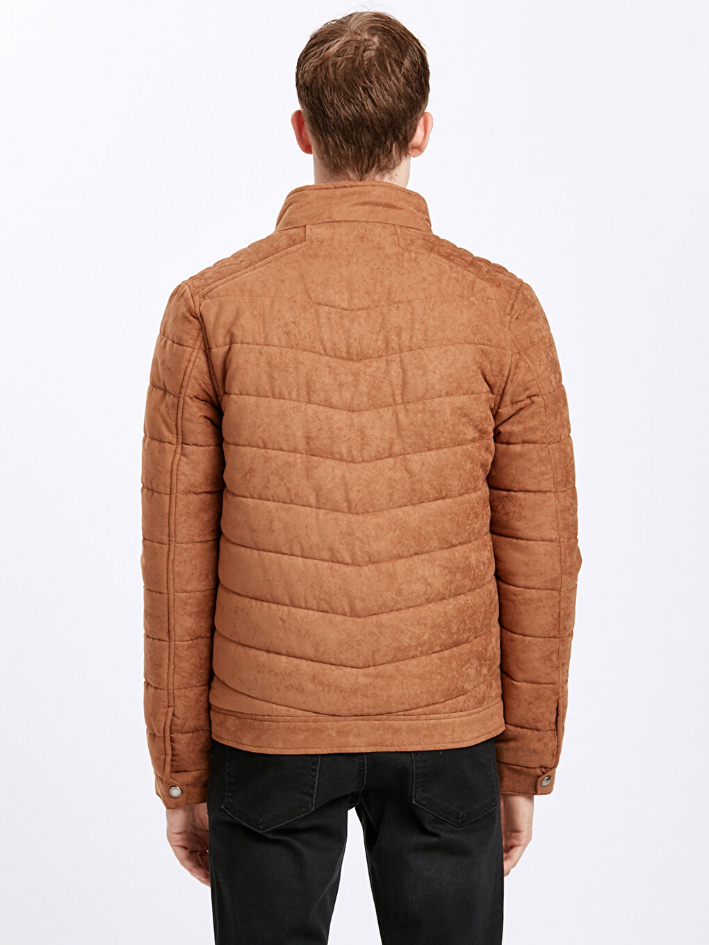 Kahverengi Deri Görünümlü Mont-2