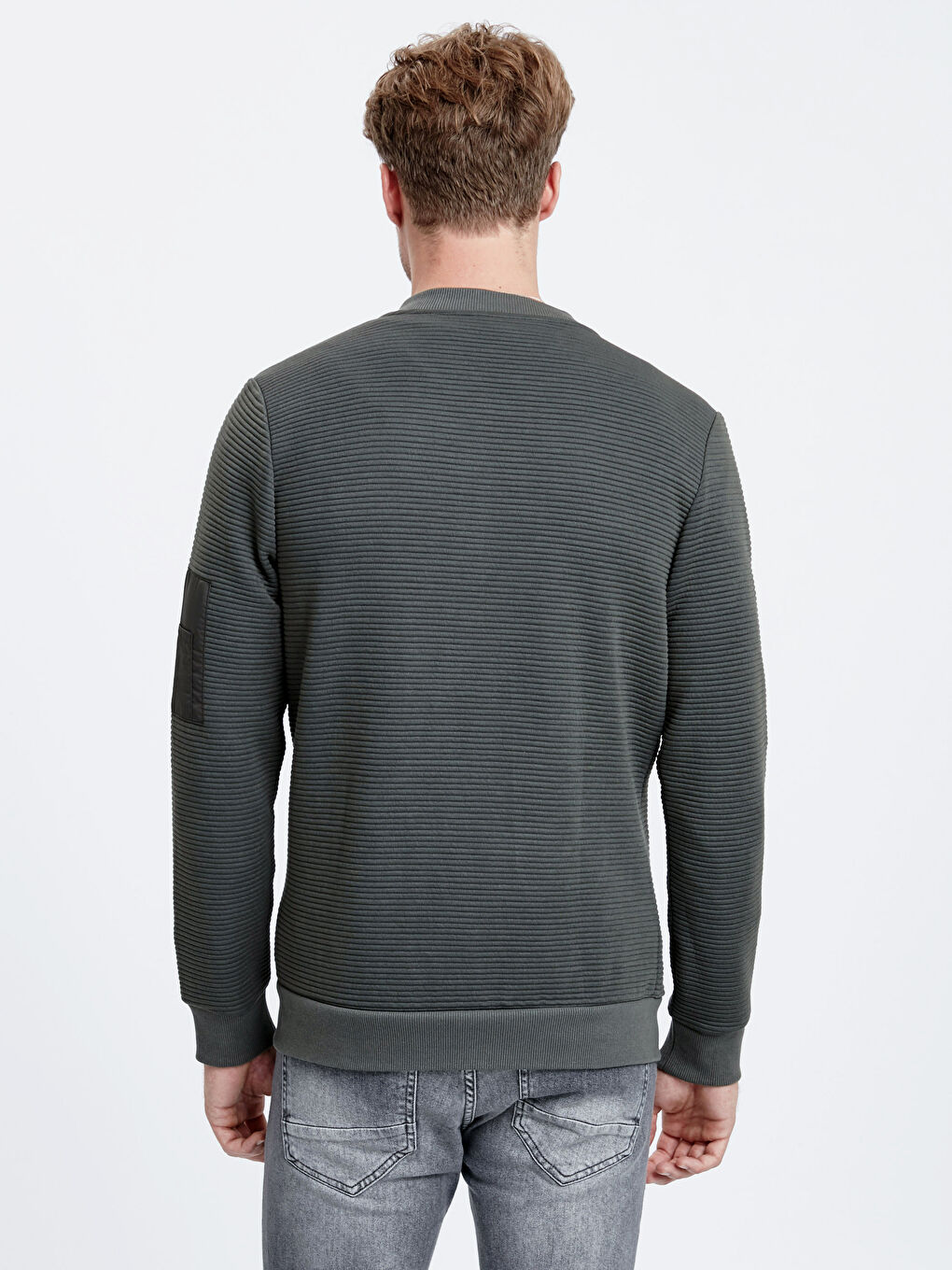 Koyu Yeşil Fermuarlı Sweatshirt-1