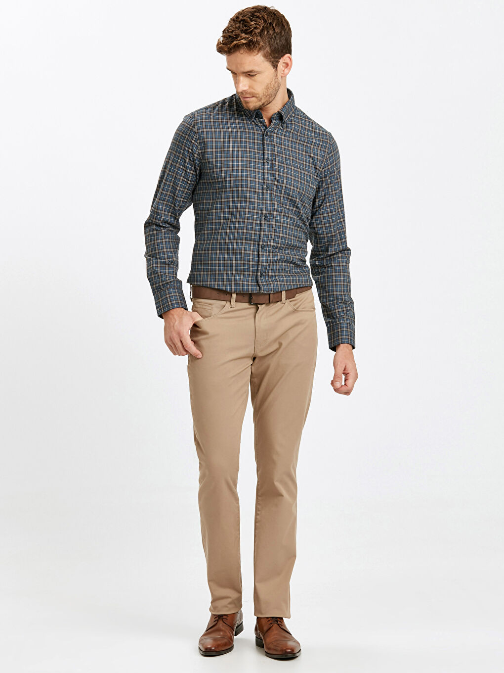 Ерлер ақшыл қоңыр Жейде-2