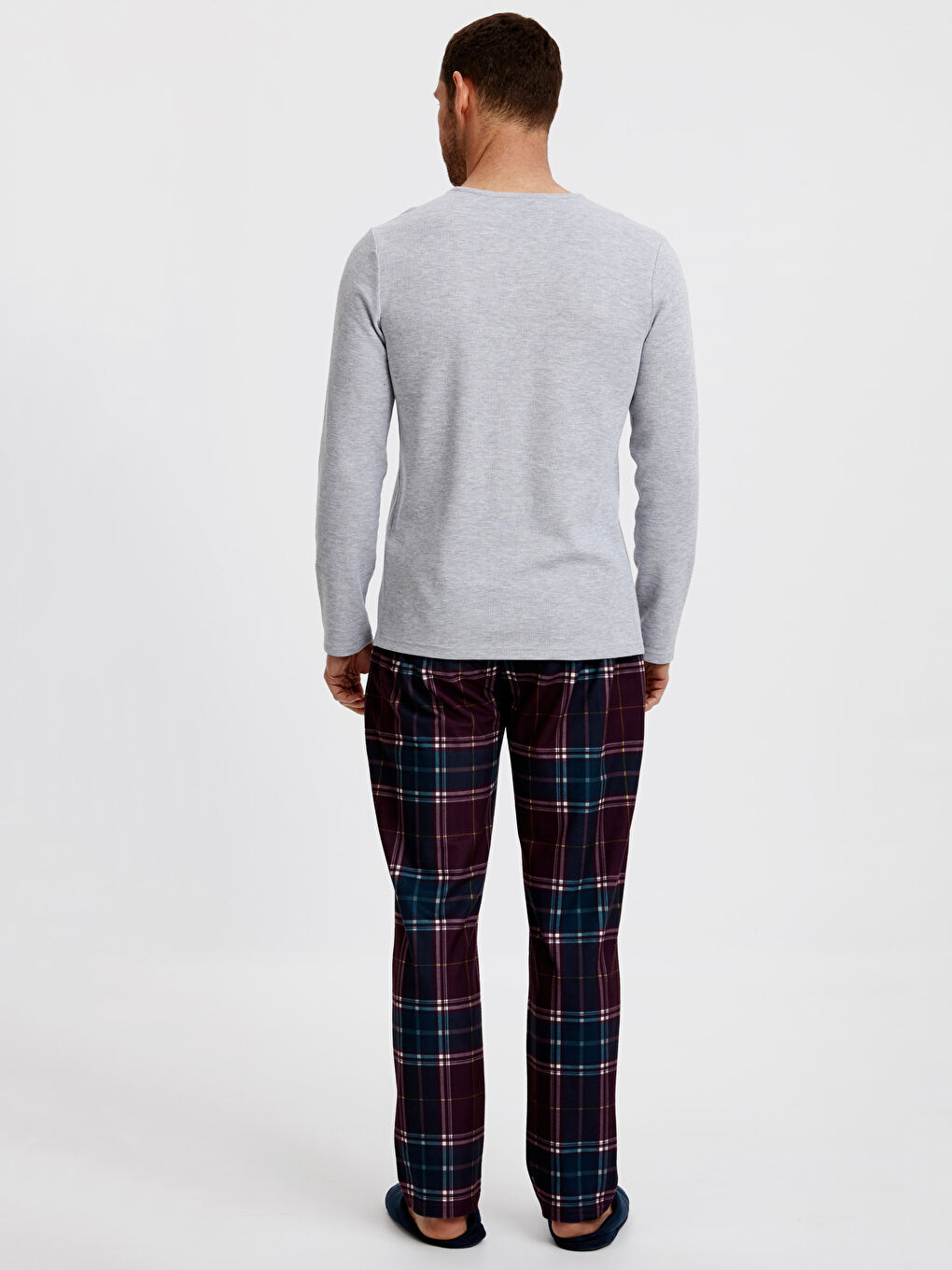 Мъж Бордо Комплект пижами-1
