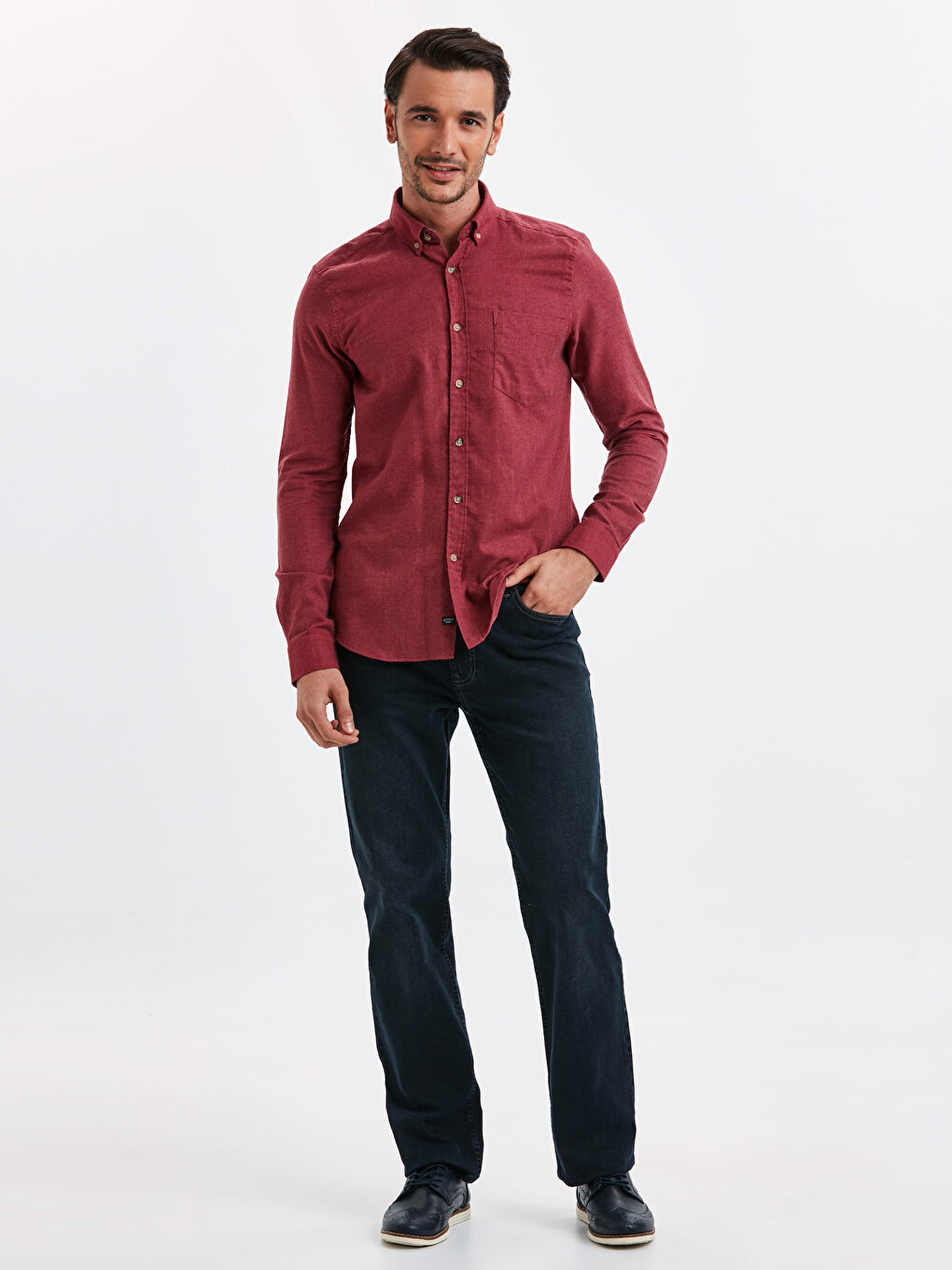 قميص أحمر رجل-2