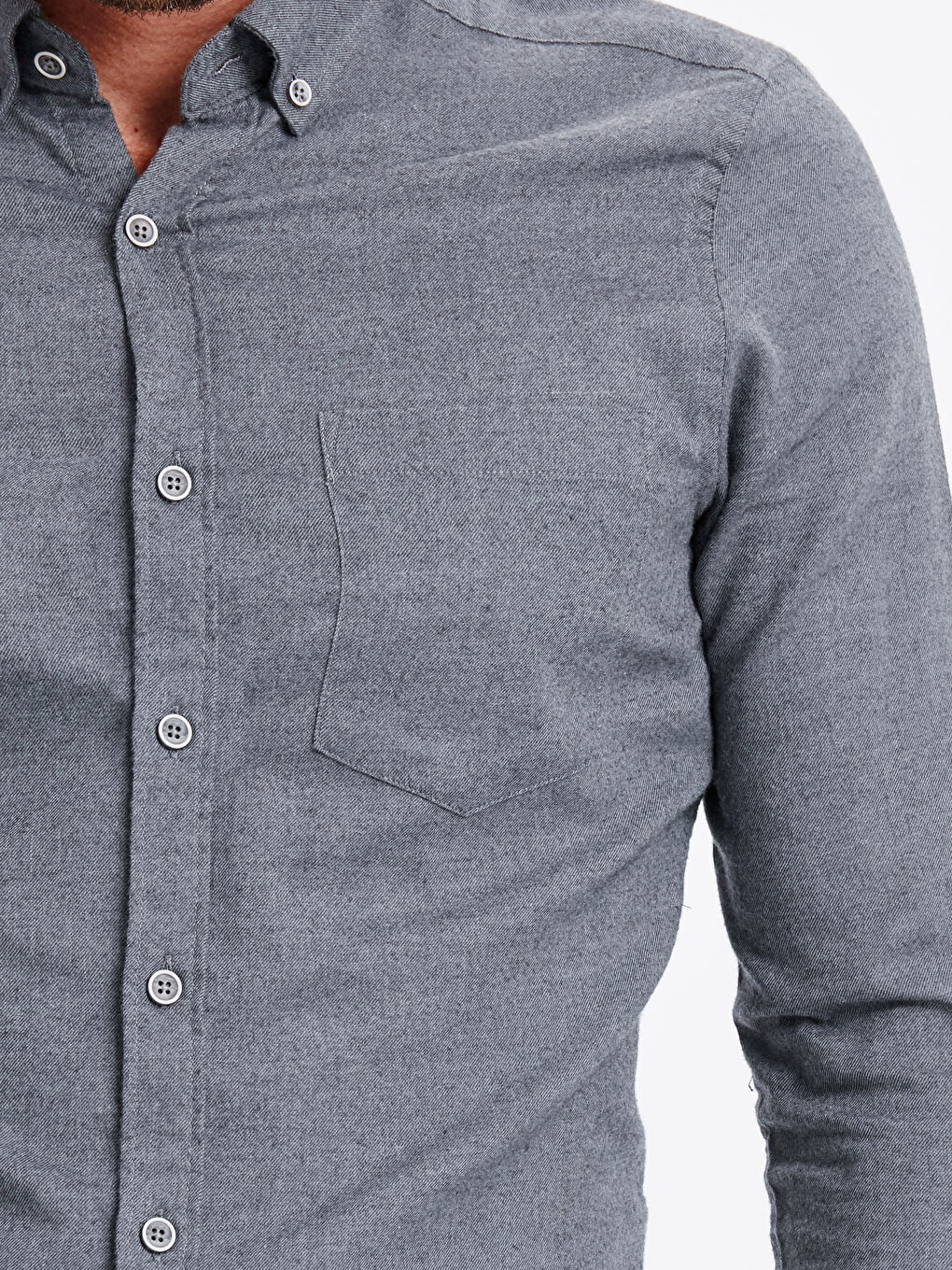 ерлерге арналған тар пішім ұзын жең жейде-3