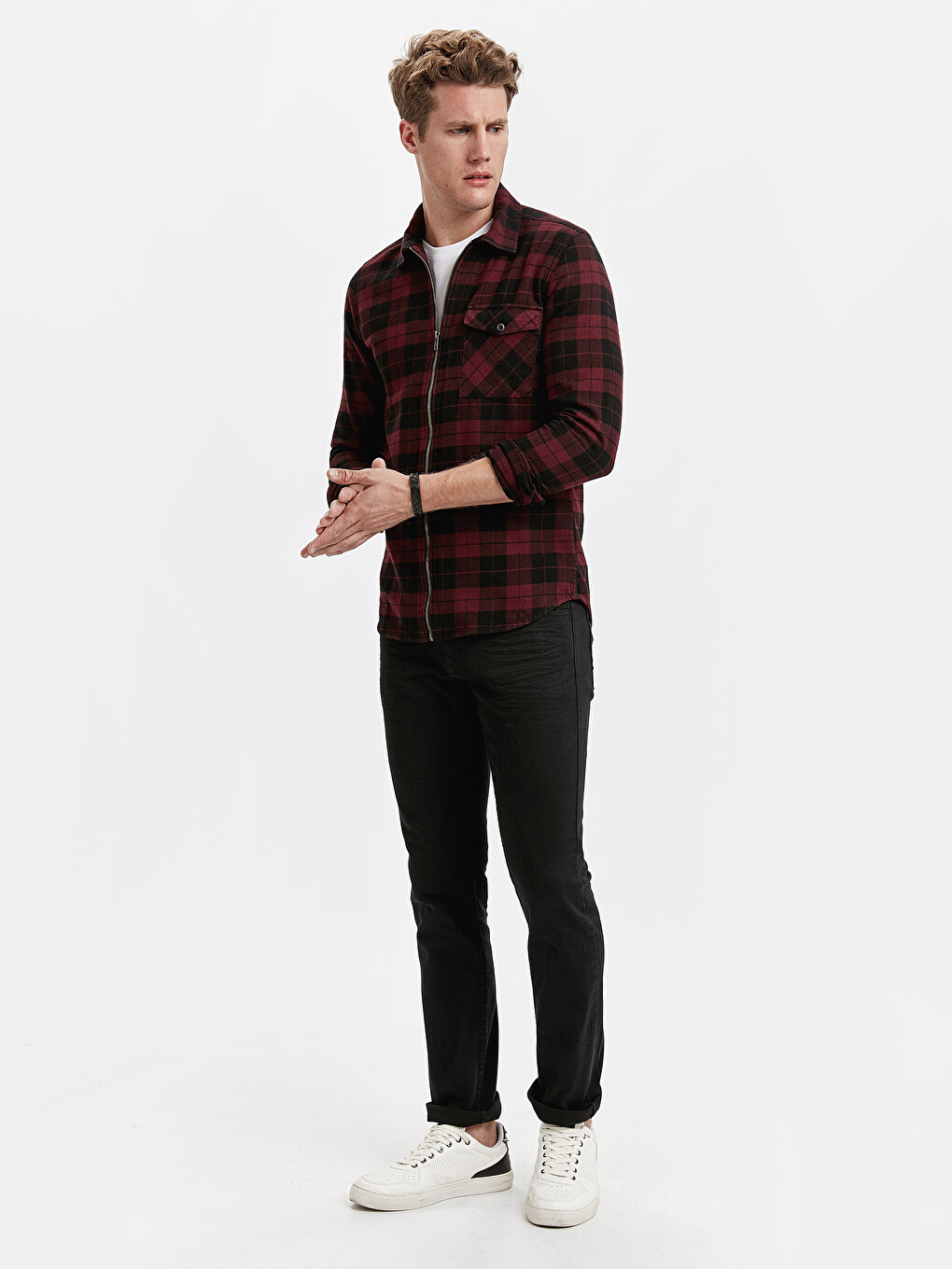 Mann Schwarz Jeans