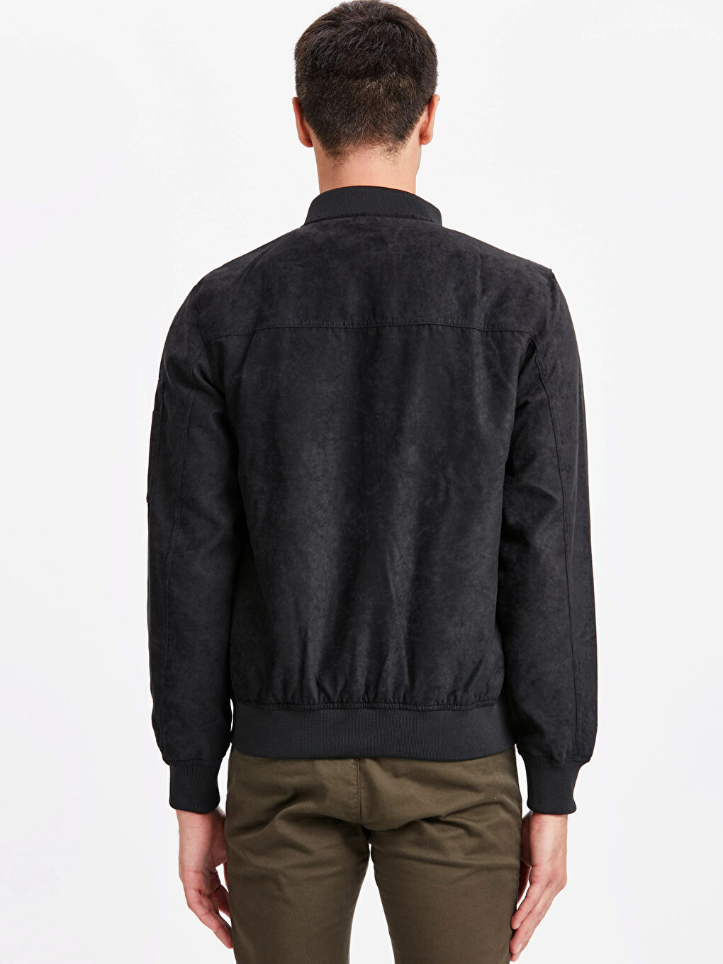 Yeni Siyah Deri Görünümlü Mont-1