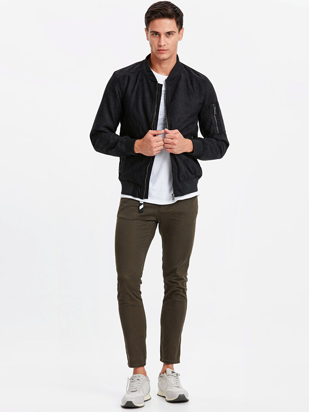 Yeni Siyah Deri Görünümlü Mont-2