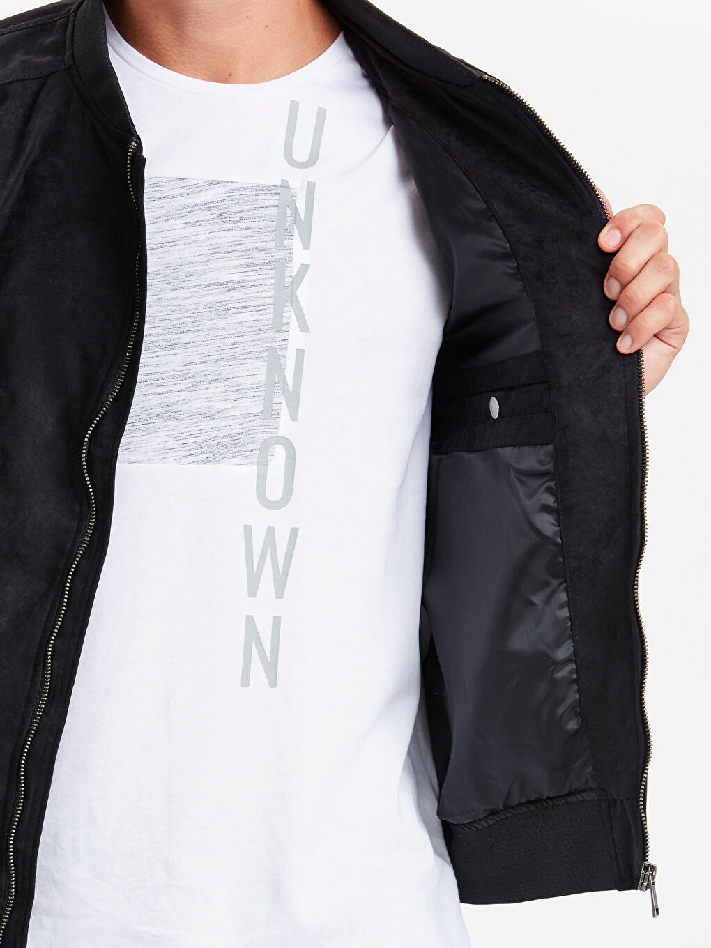 Yeni Siyah Deri Görünümlü Mont-4