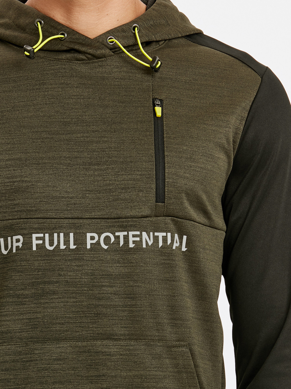 Zeytin Yeşili Melanj Sweatshirt-3
