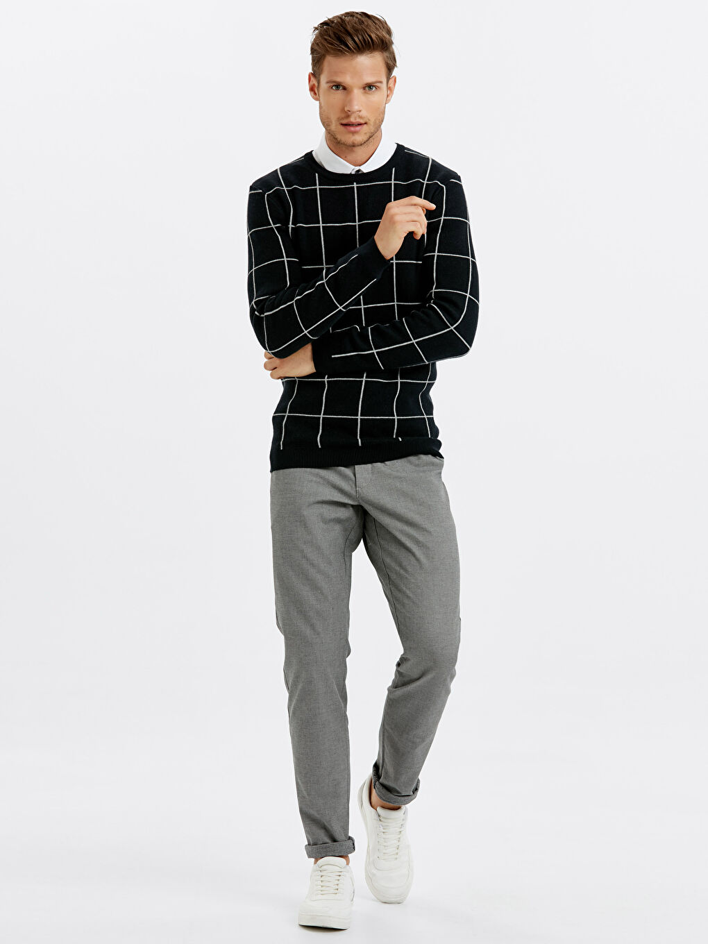 Mann DUNKELBLAU Pullover-2