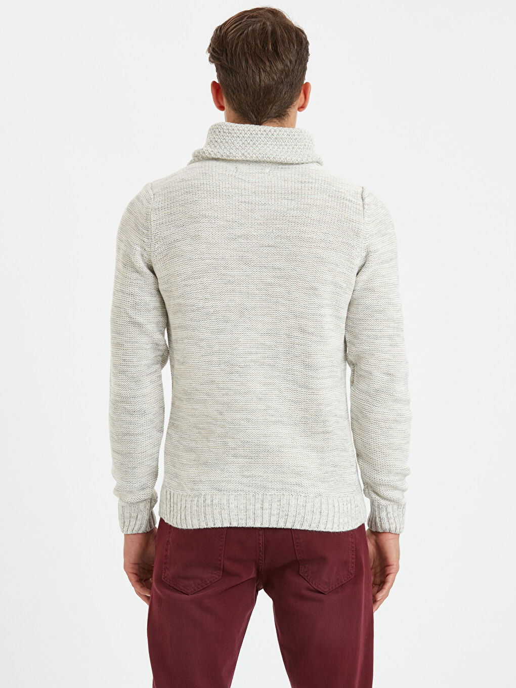 Мужчины Белый Свитер-1