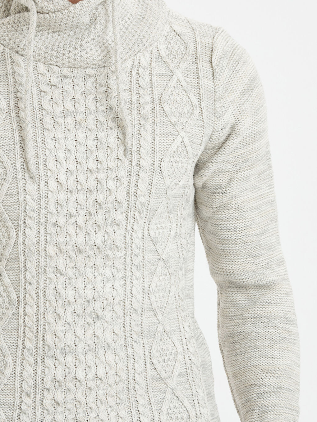 Мужчины Белый Свитер-3