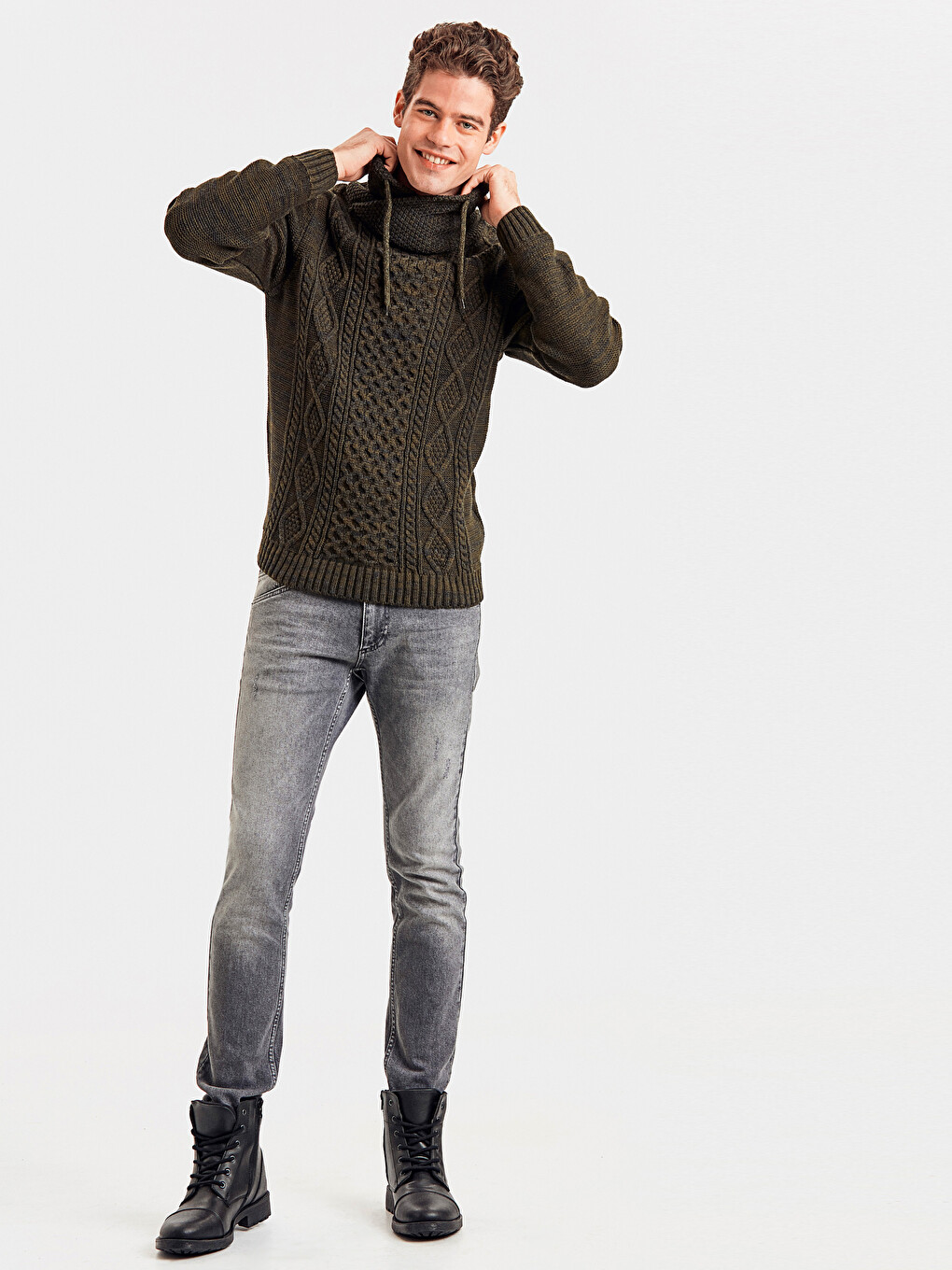Man Khaki Sweater-2
