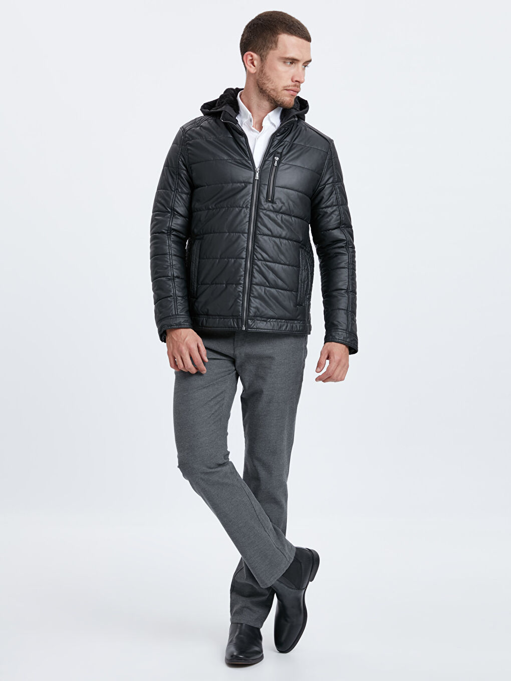 LCWAIKIKI Classic Deri Görünümlü Mont -8W4760Z8-CVL