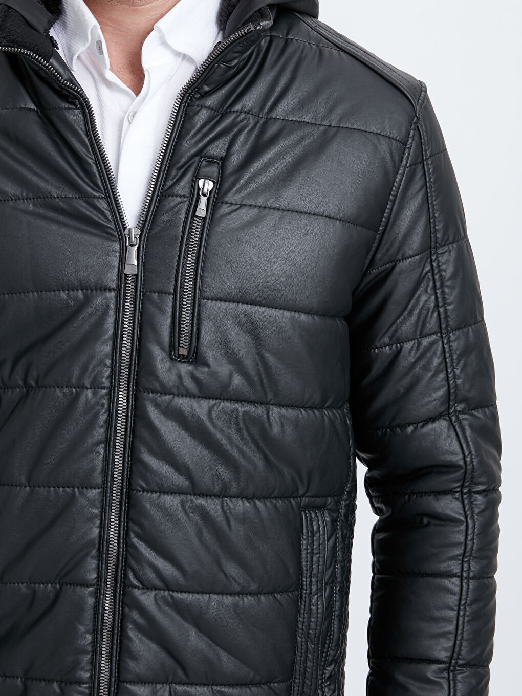 LCWAIKIKI Classic Deri Görünümlü Mont -8W4760Z8-CVL