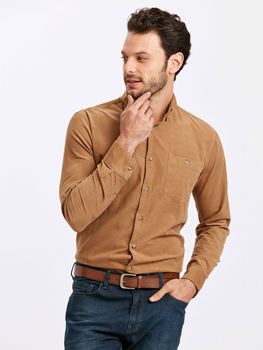 Chemise BEIGE Homme