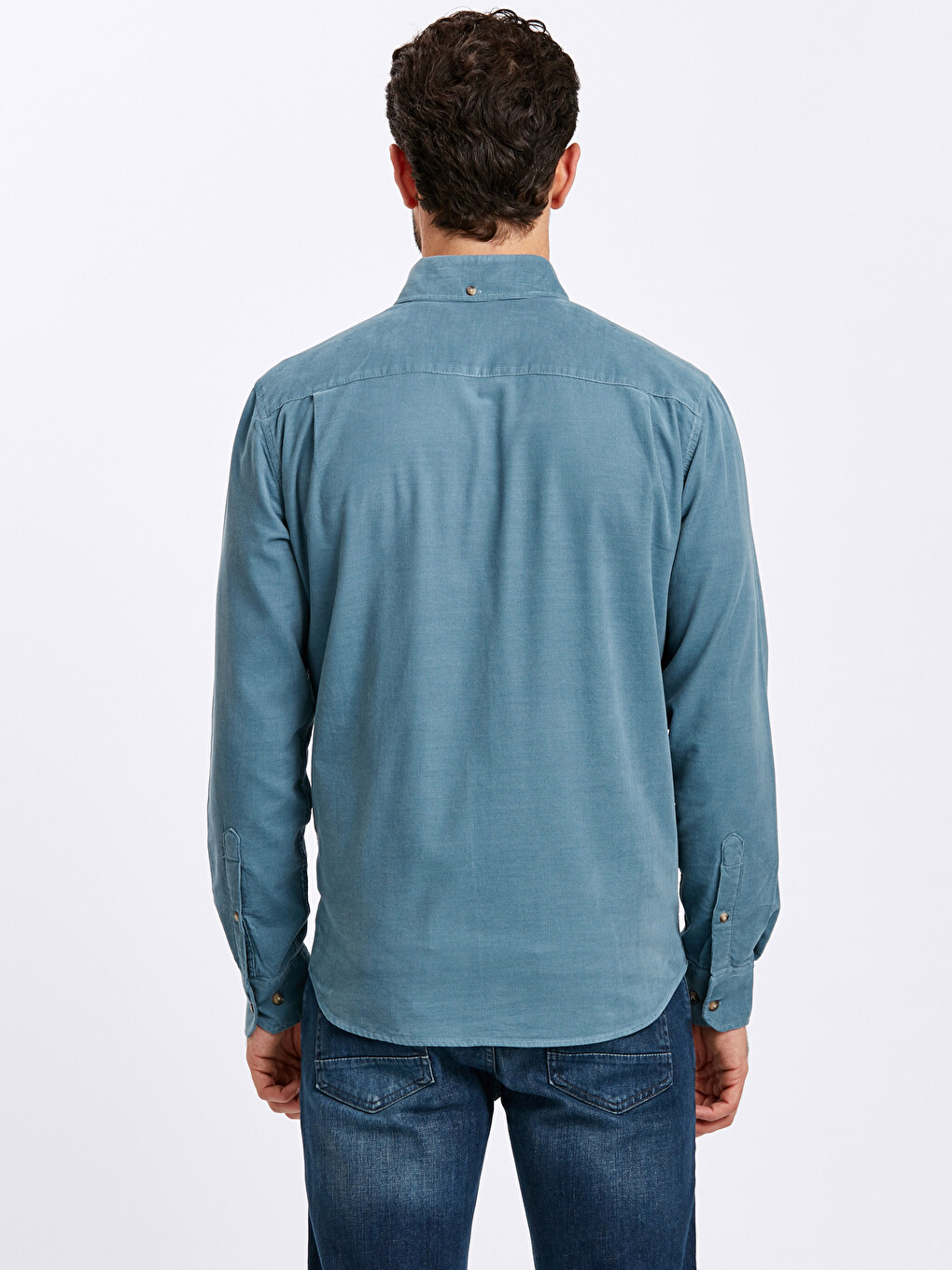 Regular Fit Men's Velvet Shirt-1
